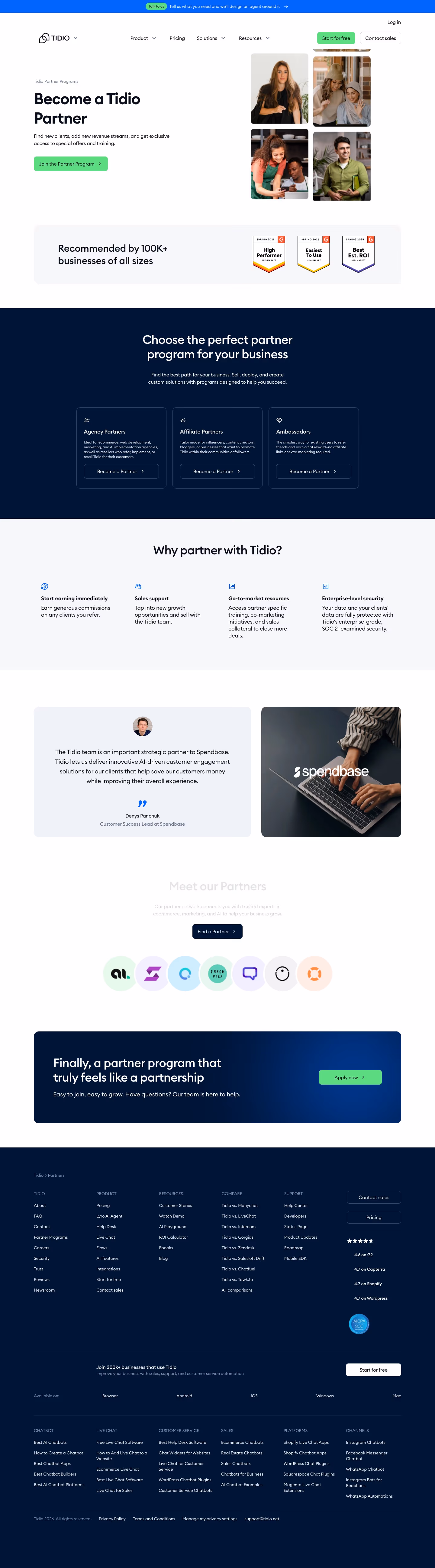 Tidio affiliate — Sales & Support