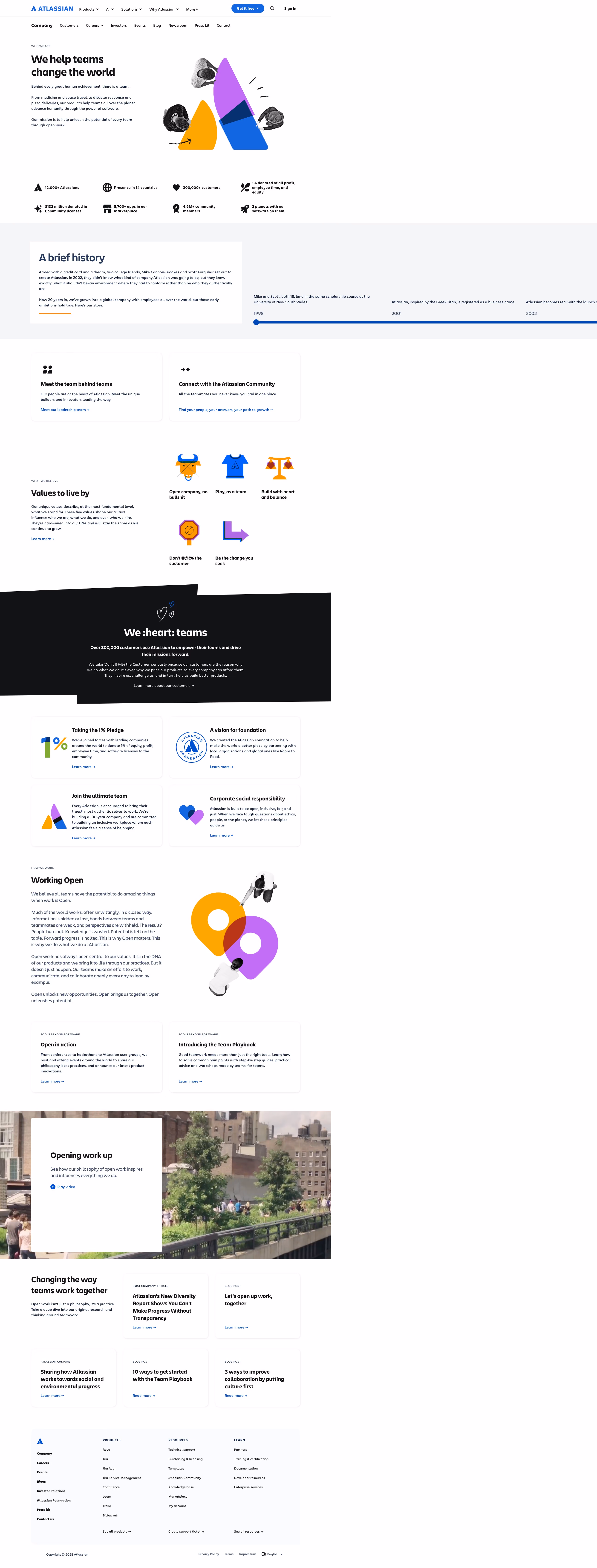 Loom About Us section design