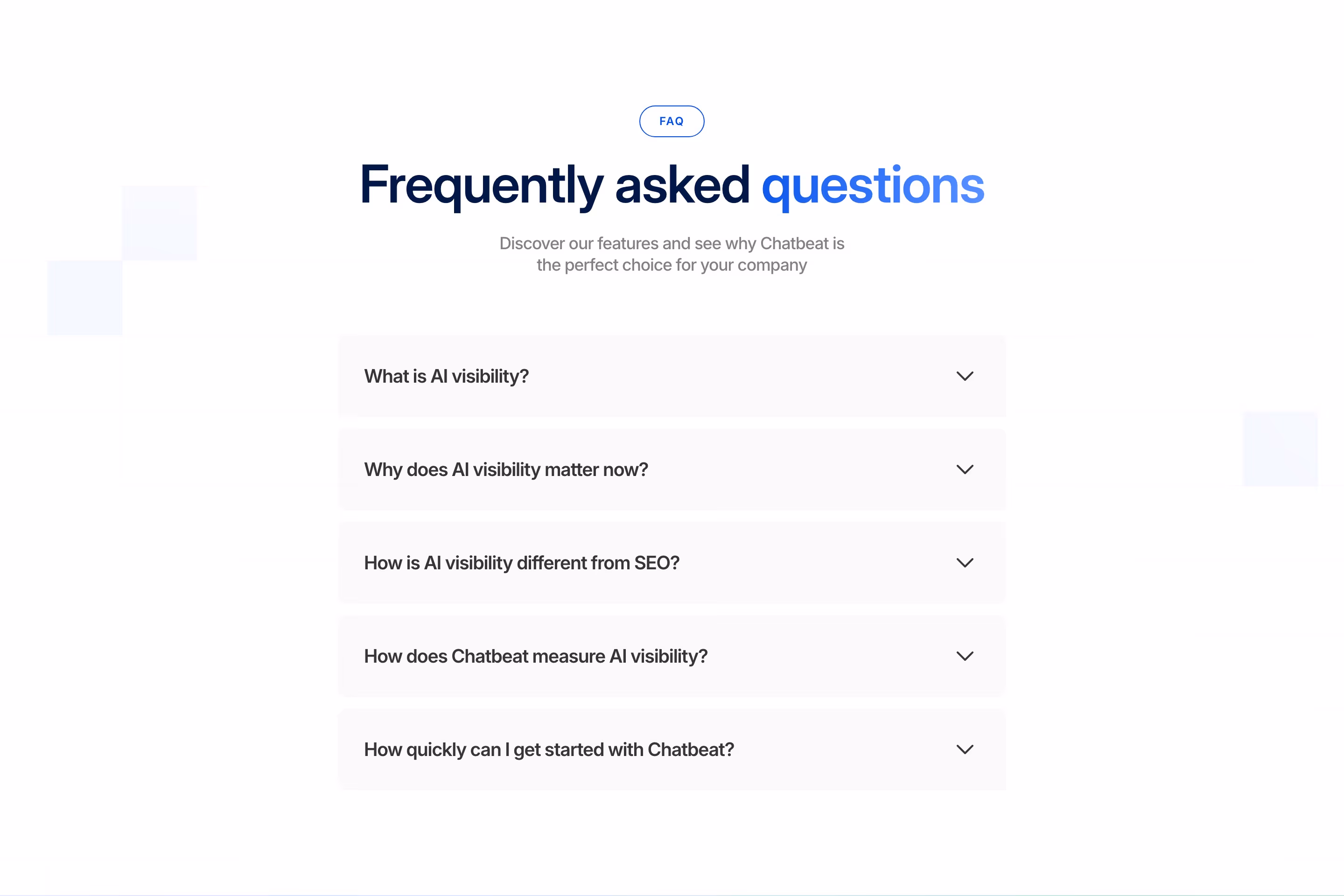 Chatbeat faq design — Data & Analytics