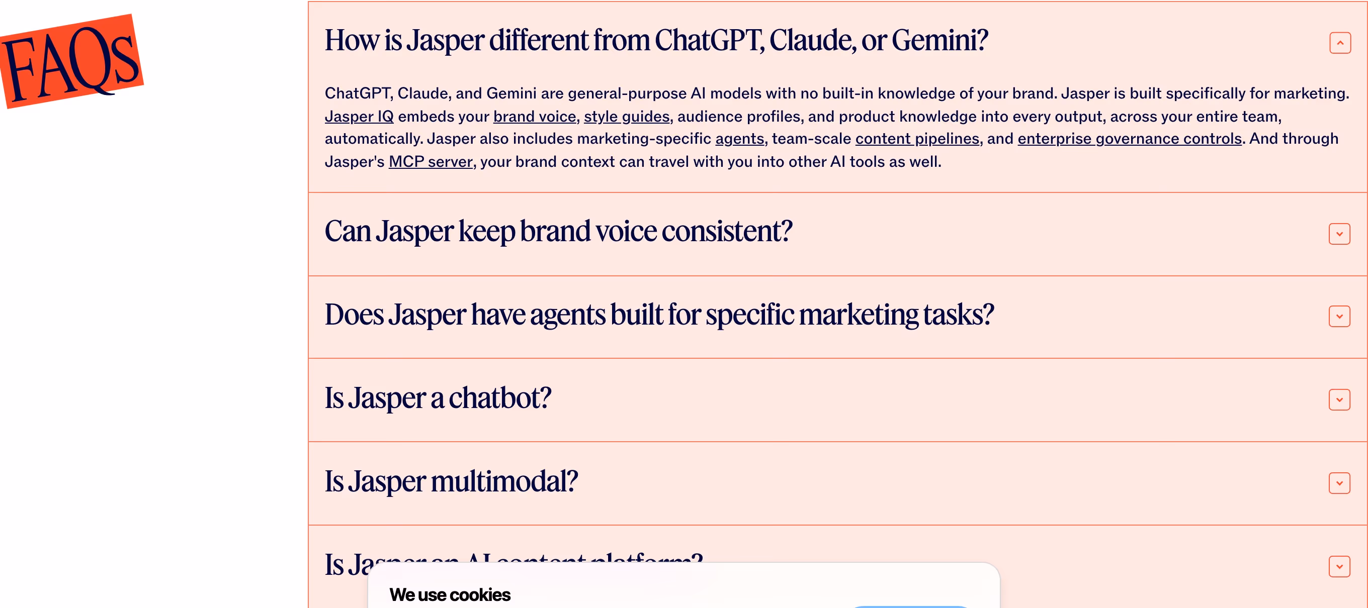 Jasper faq design — Marketing