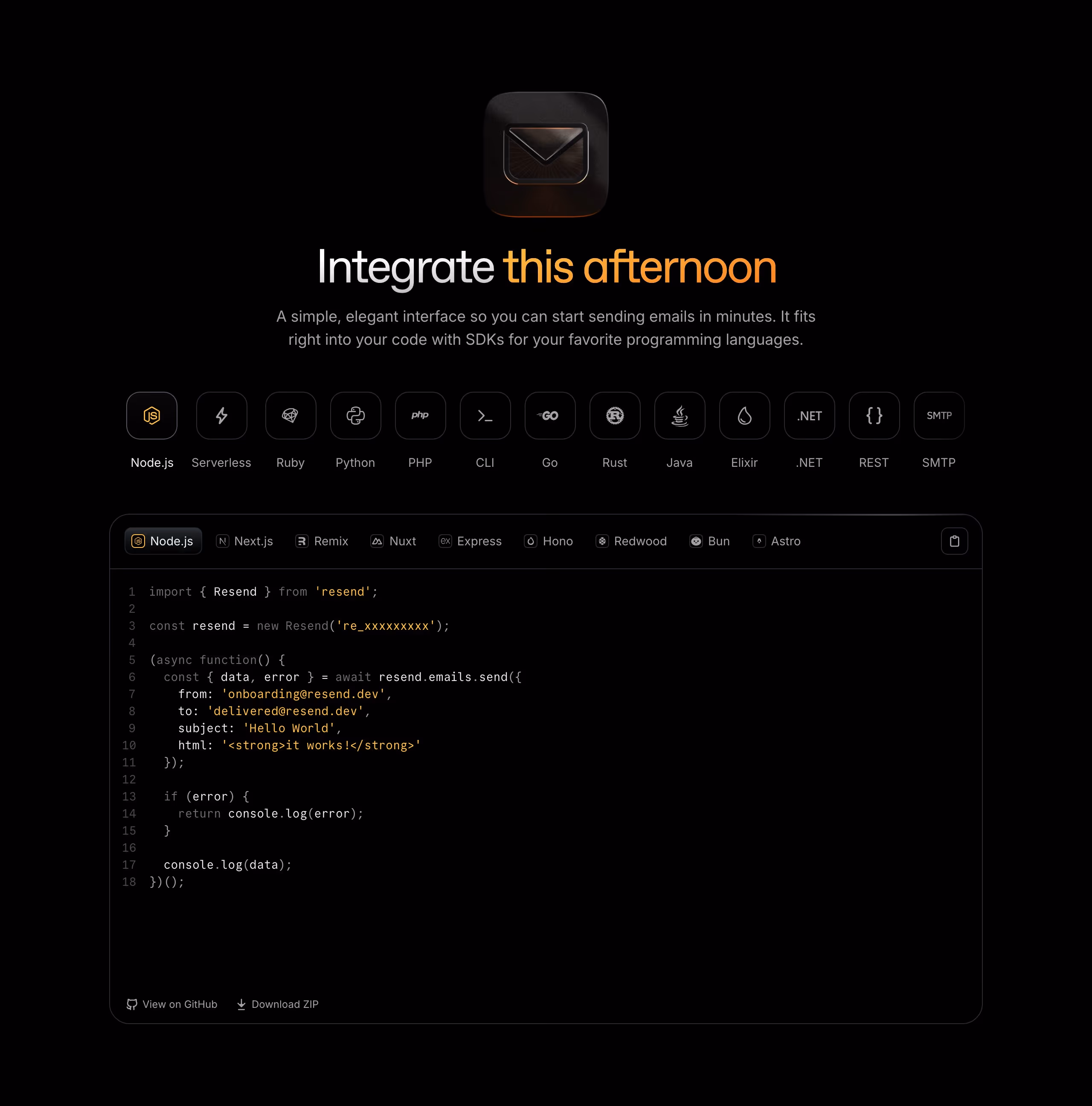 Resend feature design — Engineering & Infrastructure