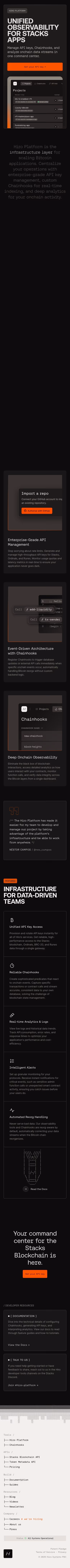 Hiro mobile design — Engineering & Infrastructure