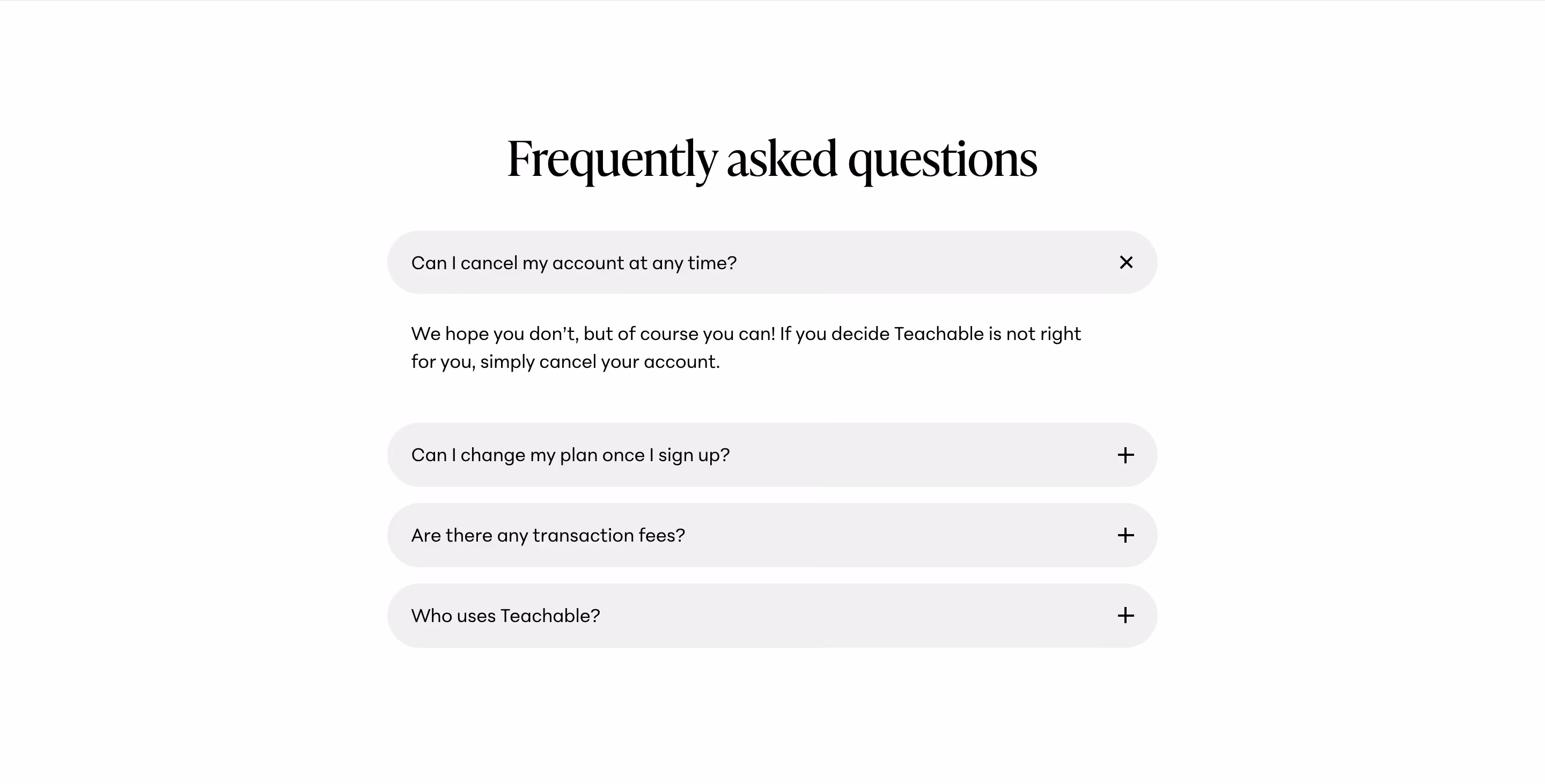 Teachable faq design — Finance & Commerce