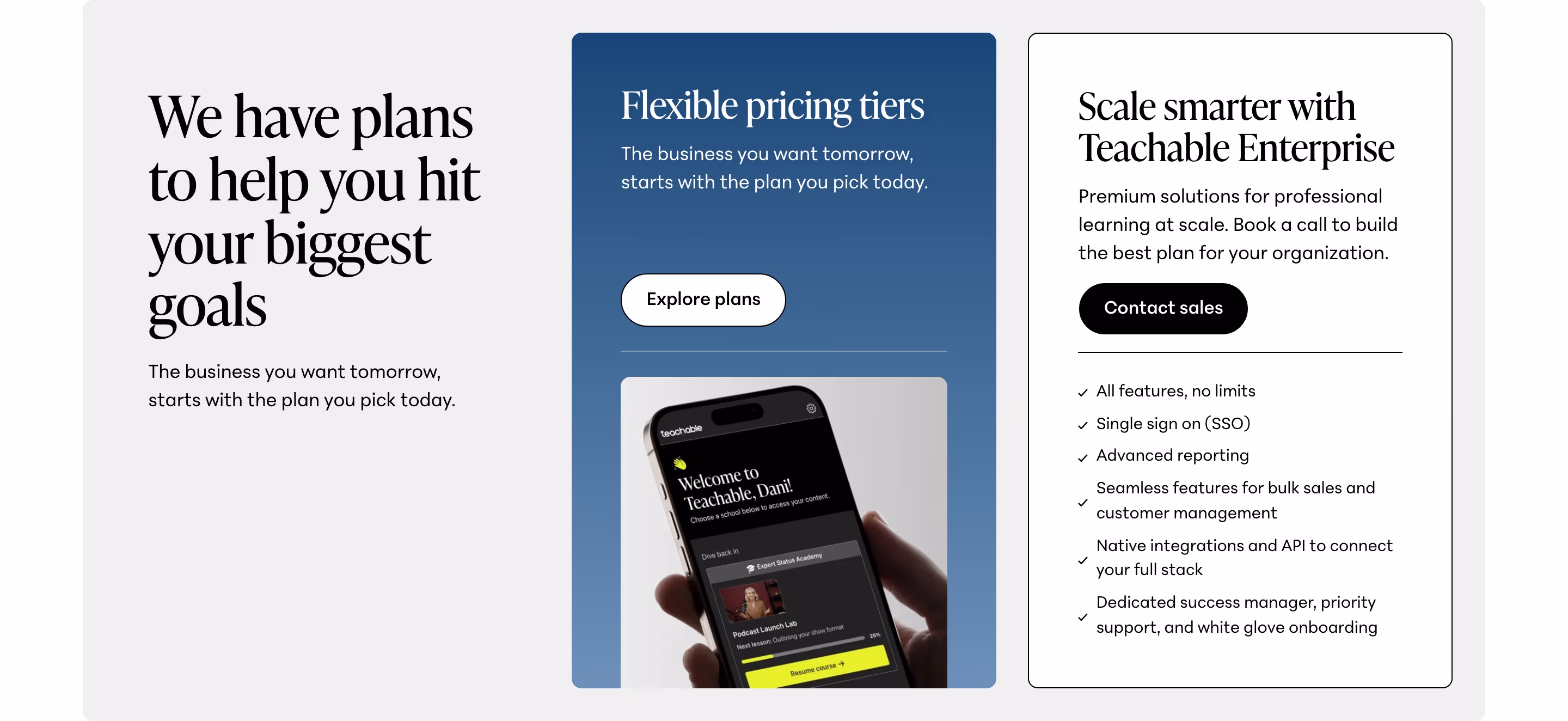 Teachable feature design — Finance & Commerce