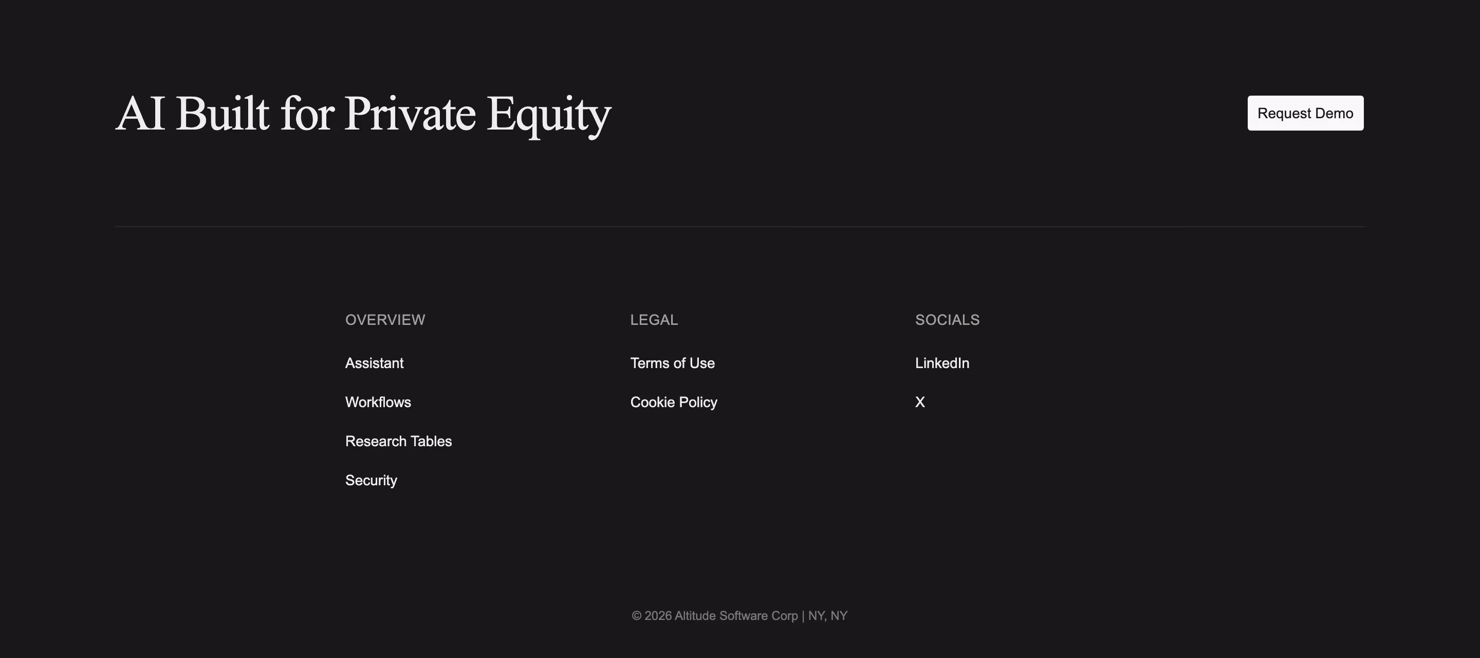 Altitude footer design — Finance & Commerce