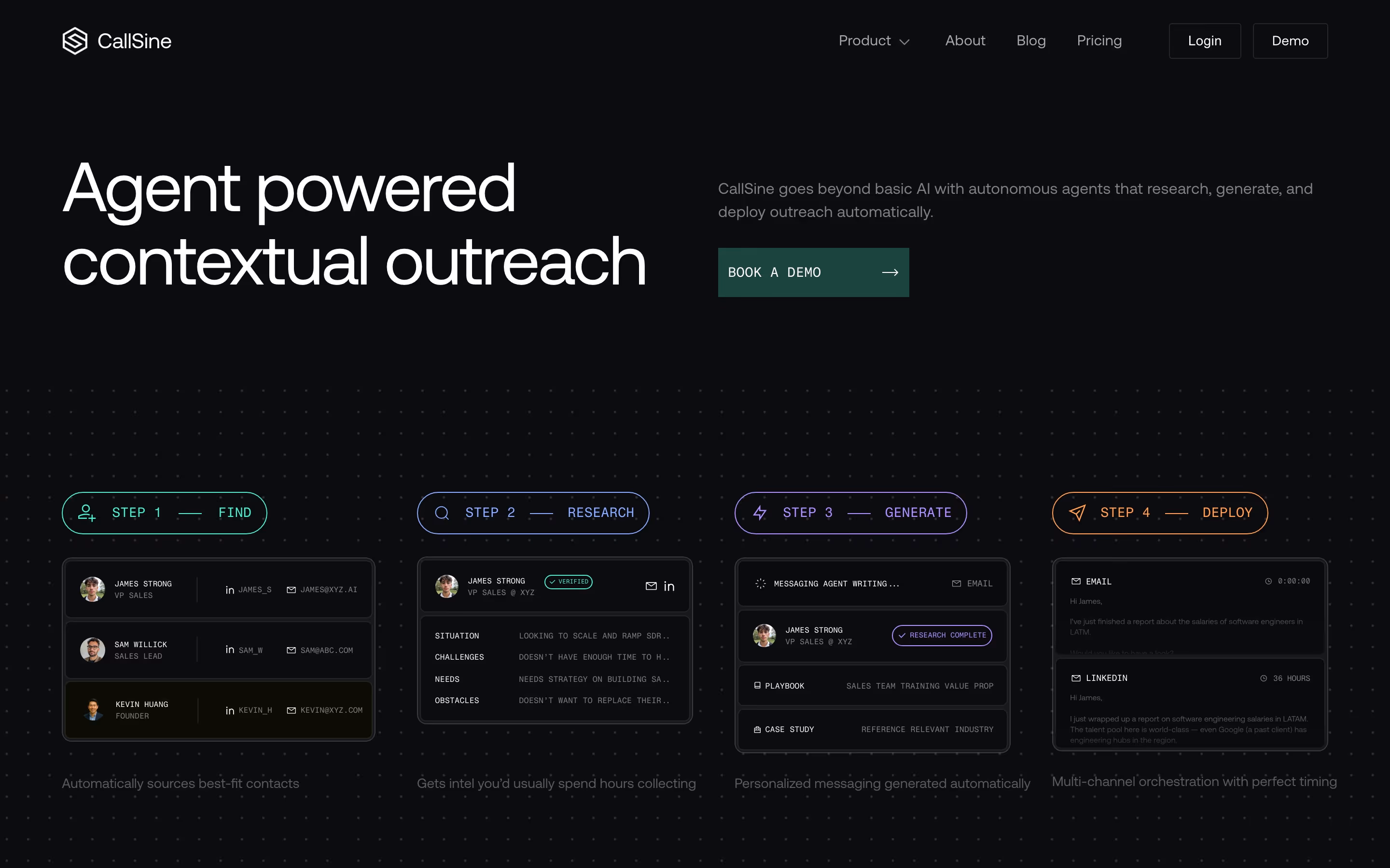 Callsine hero design — Sales & Support