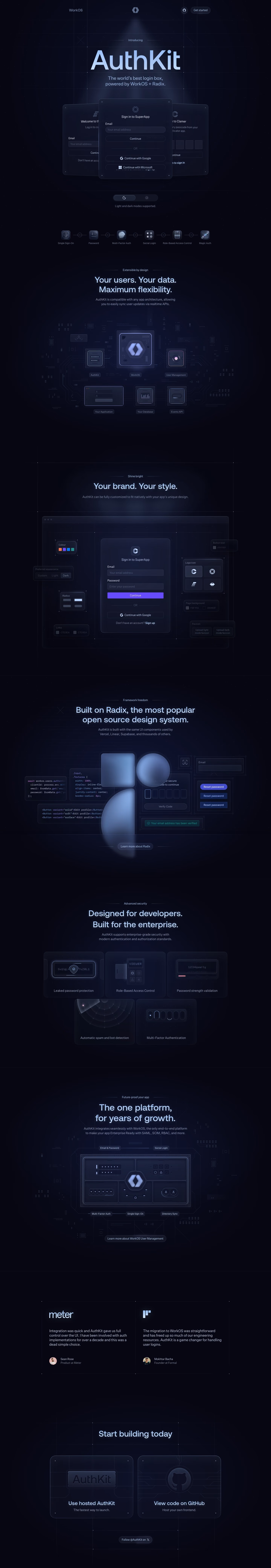 Authkit full landing page screenshot (desktop)