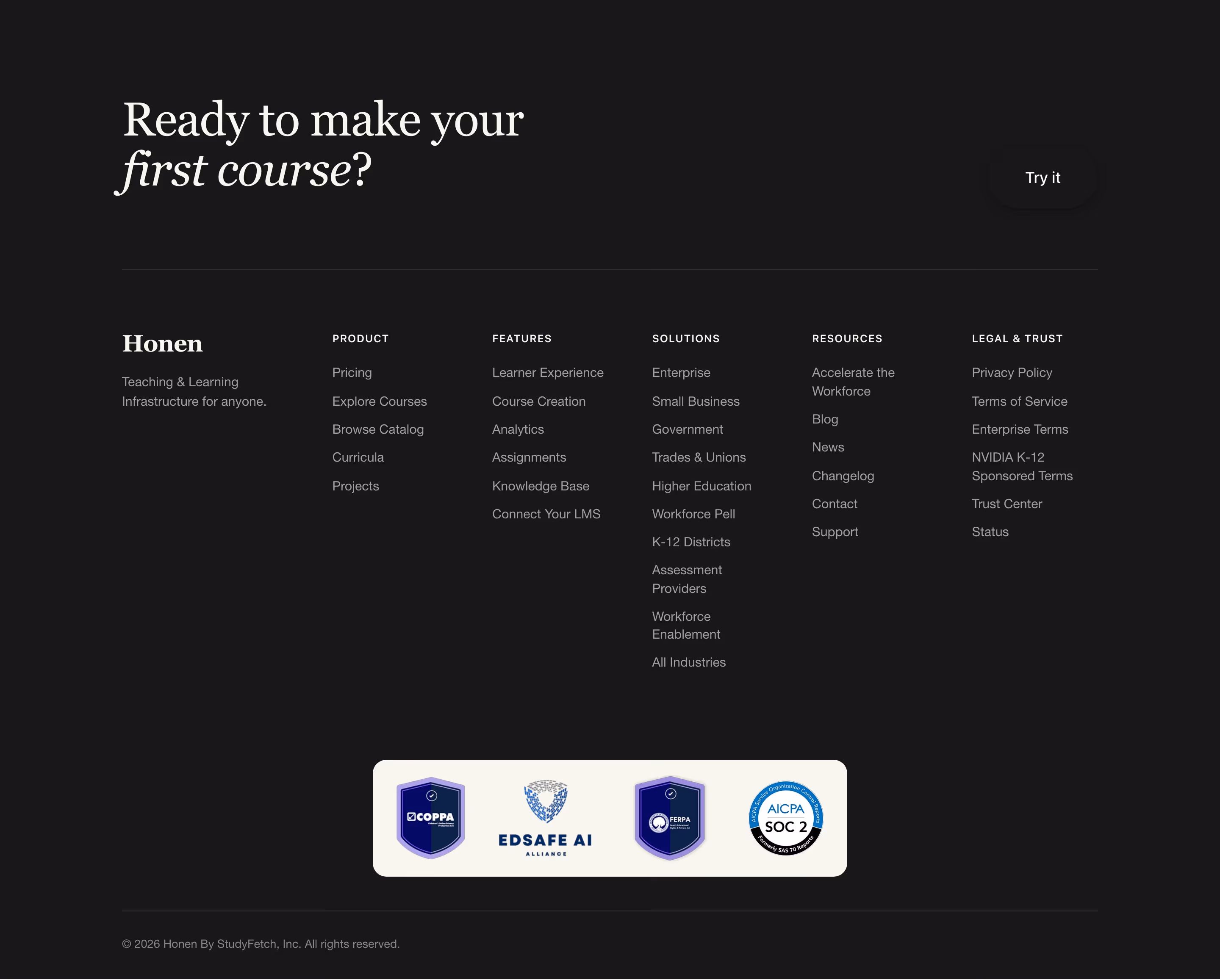 Honen footer design — People & Culture