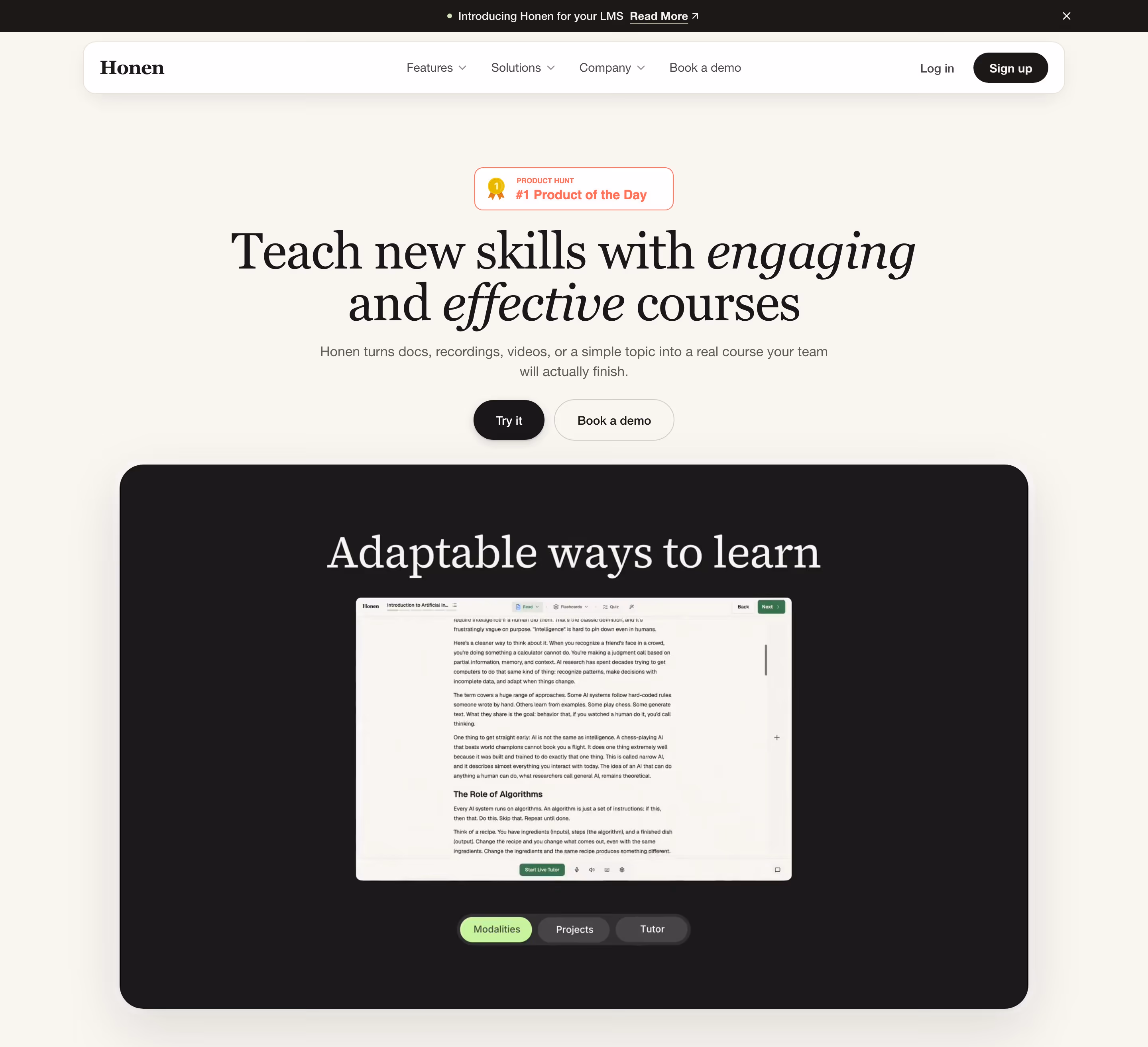 Honen hero design — People & Culture