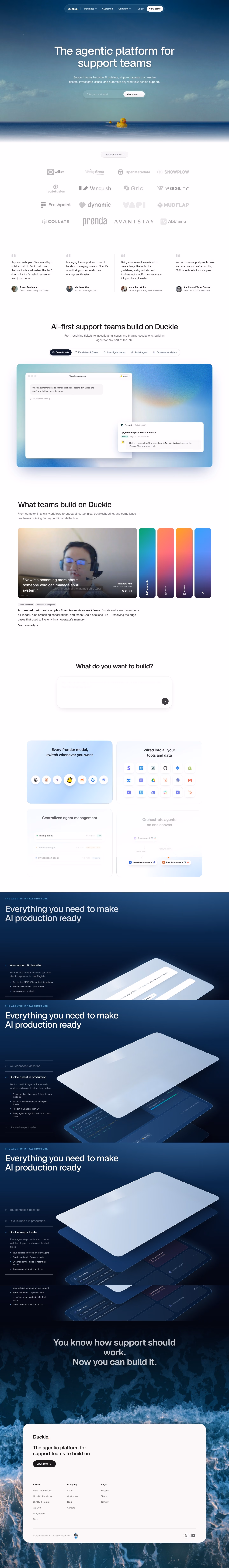 Duckie full landing page screenshot (desktop)
