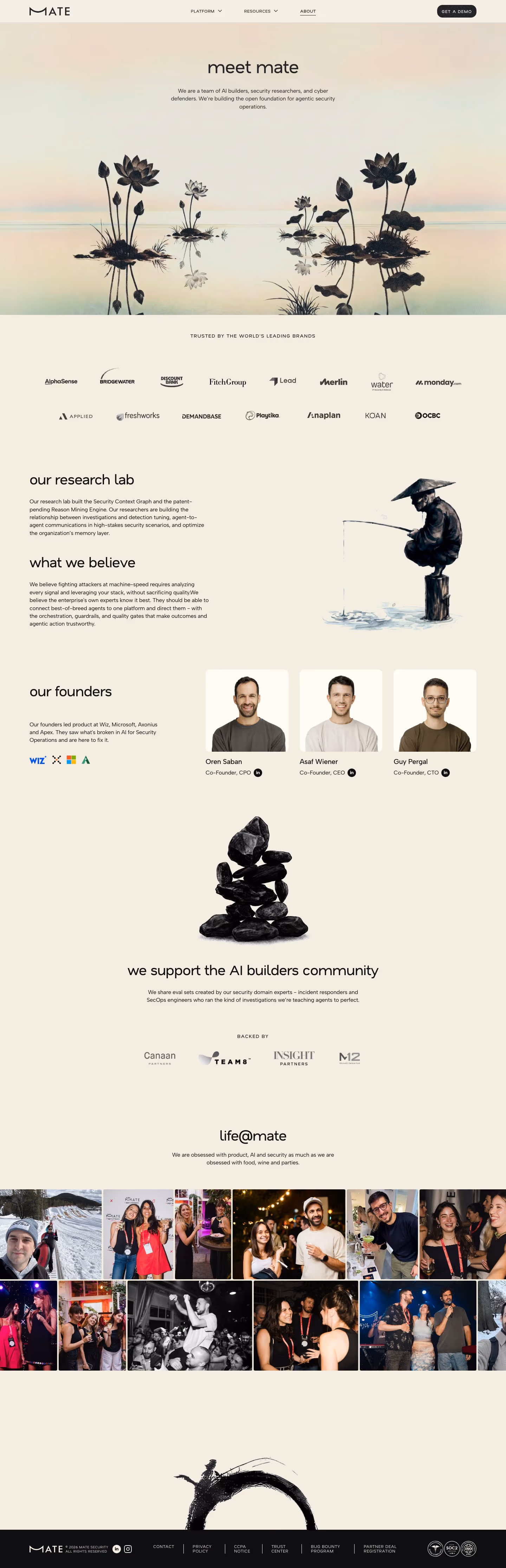 Mate about us design — Security