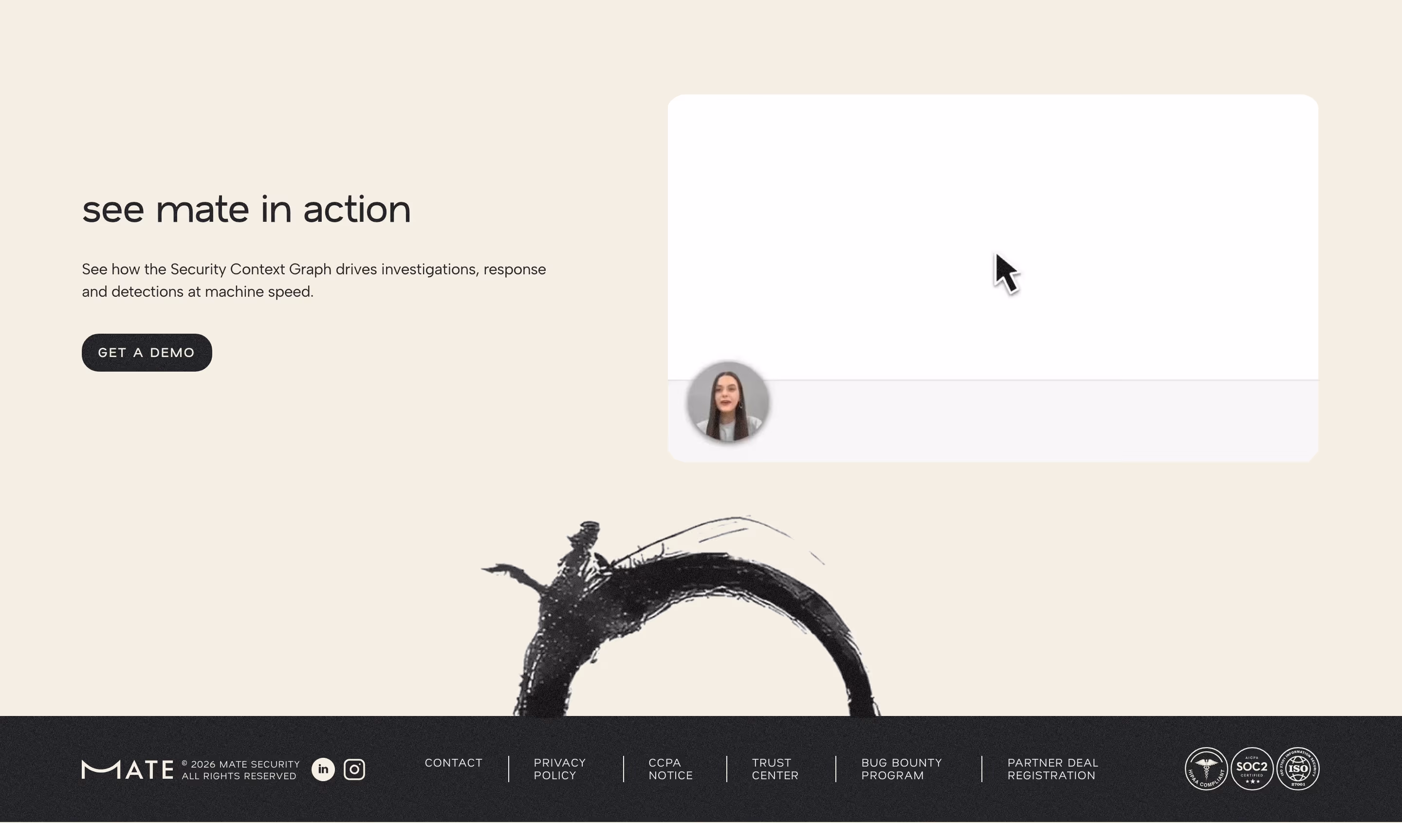 Mate footer design — Security