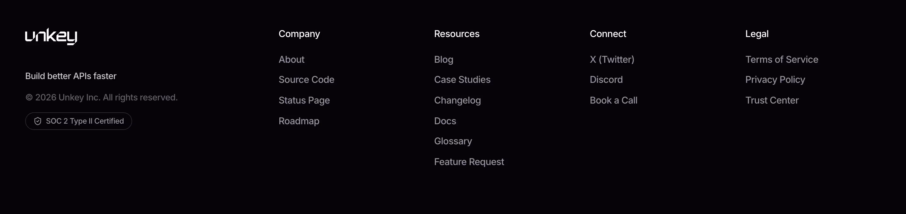 Unkey footer design — Engineering & Infrastructure