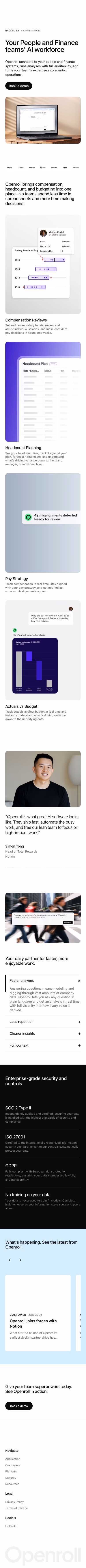 Openroll mobile design — People & Culture