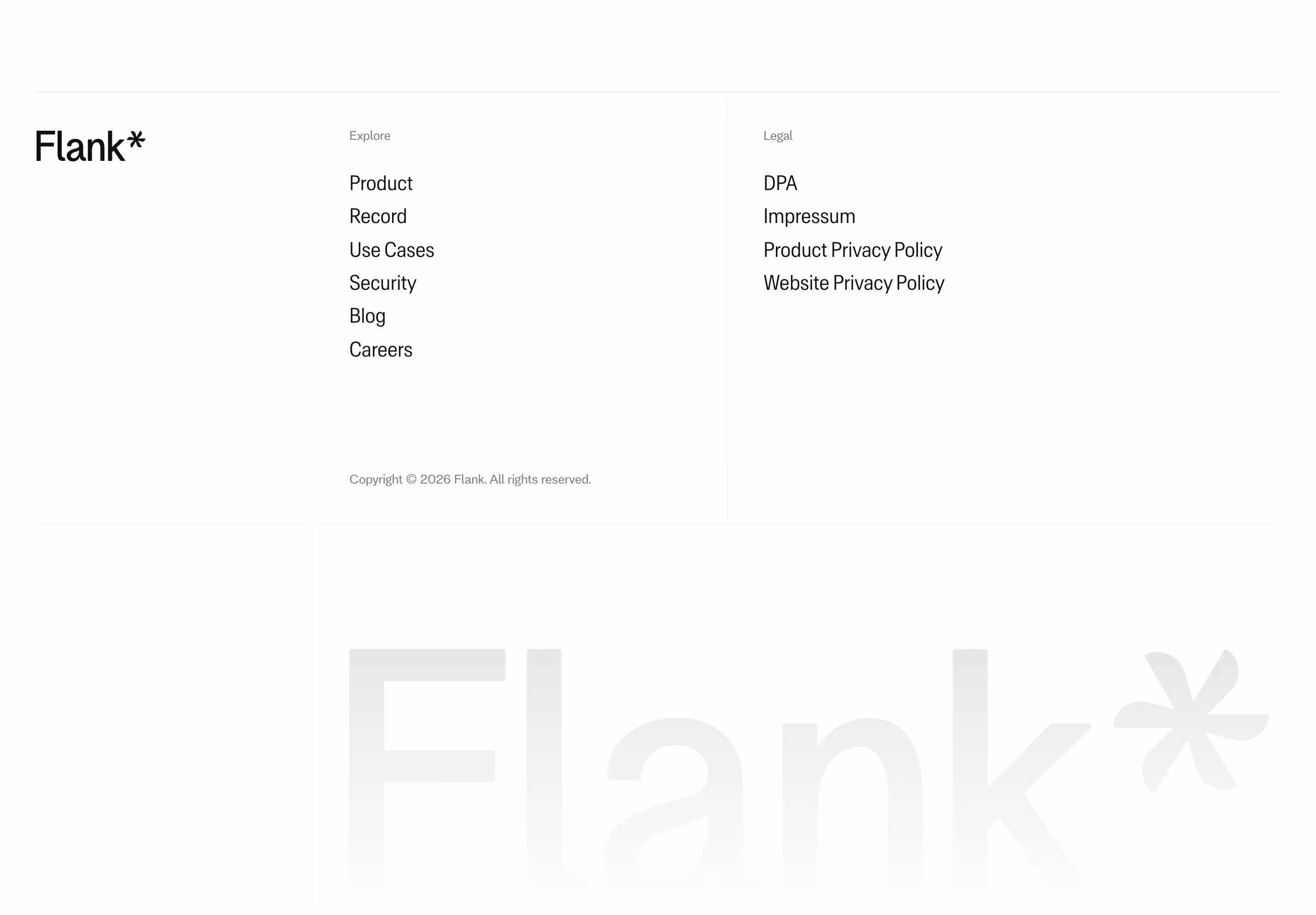 Flank Footers section design