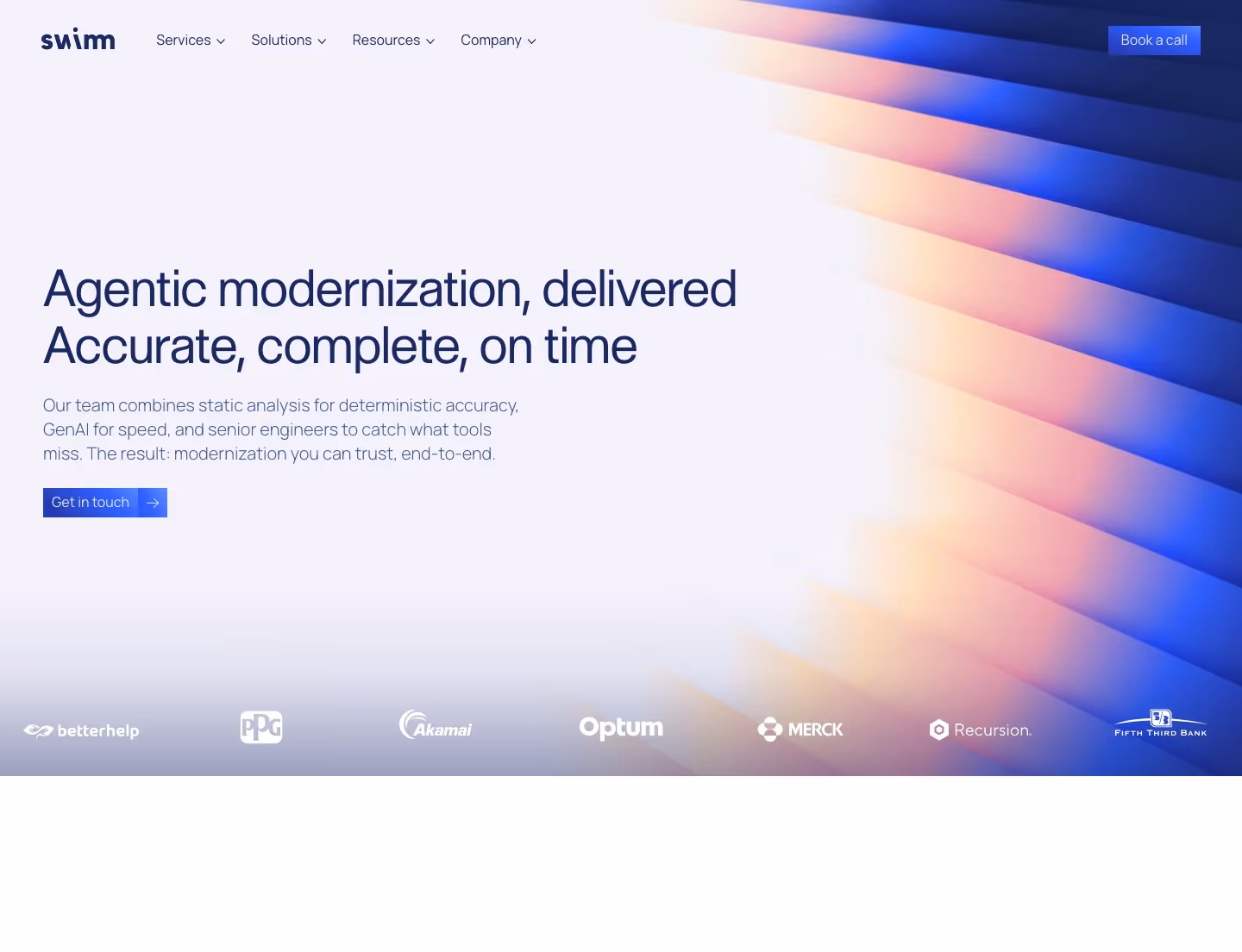 Swimm landing page design — Engineering & Infrastructure