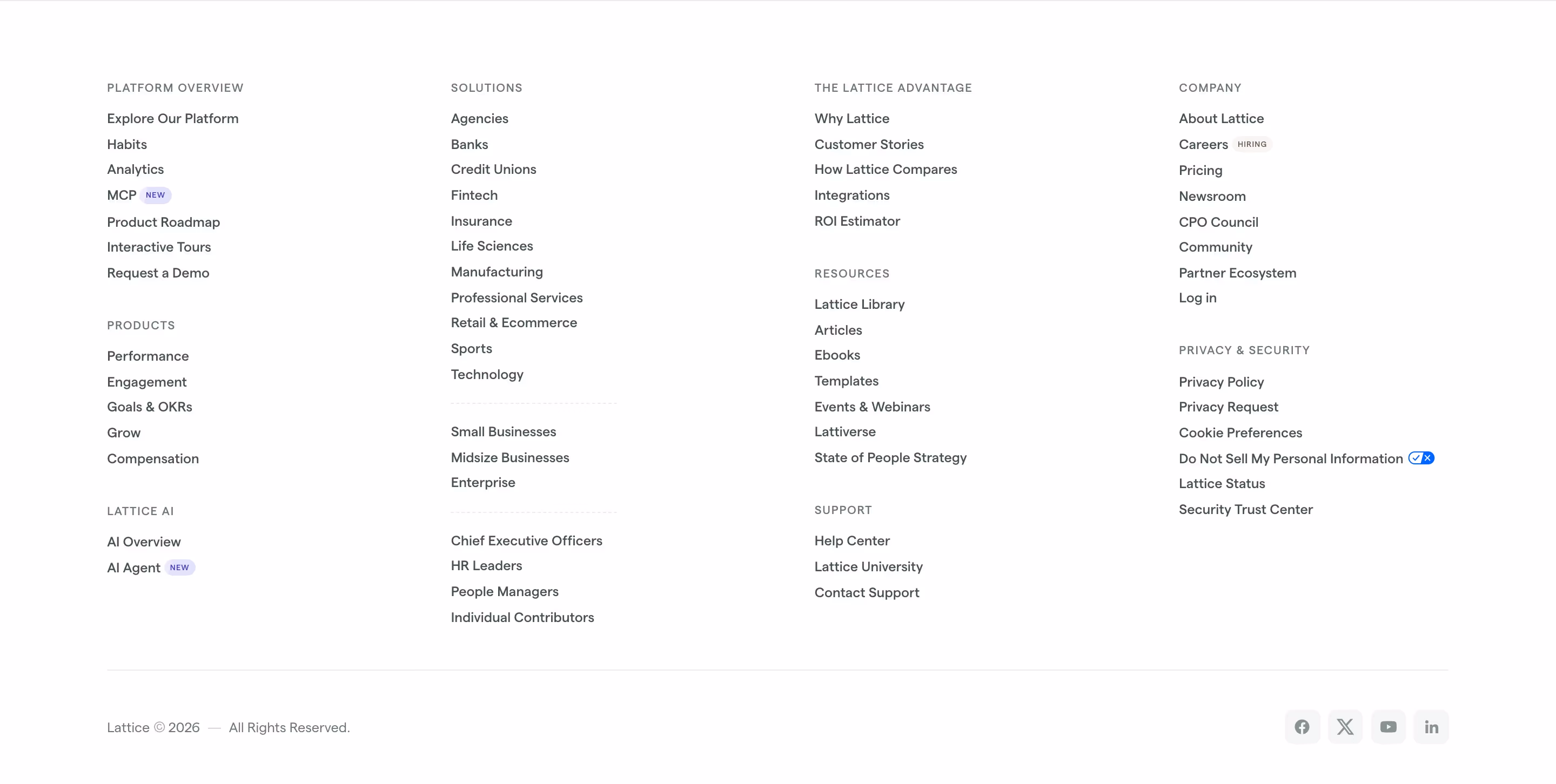Lattice footer design — People & Culture