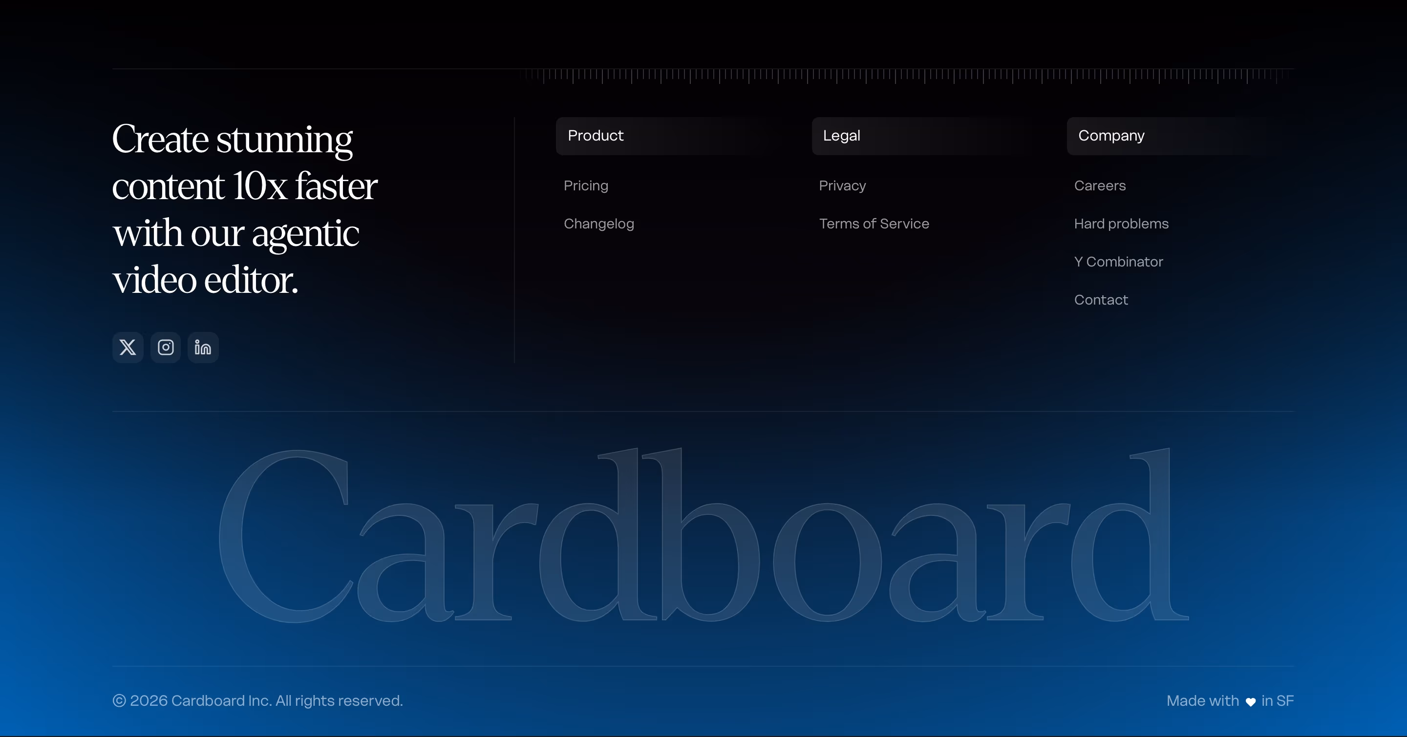 Usecardboard footer design — Design & Creative