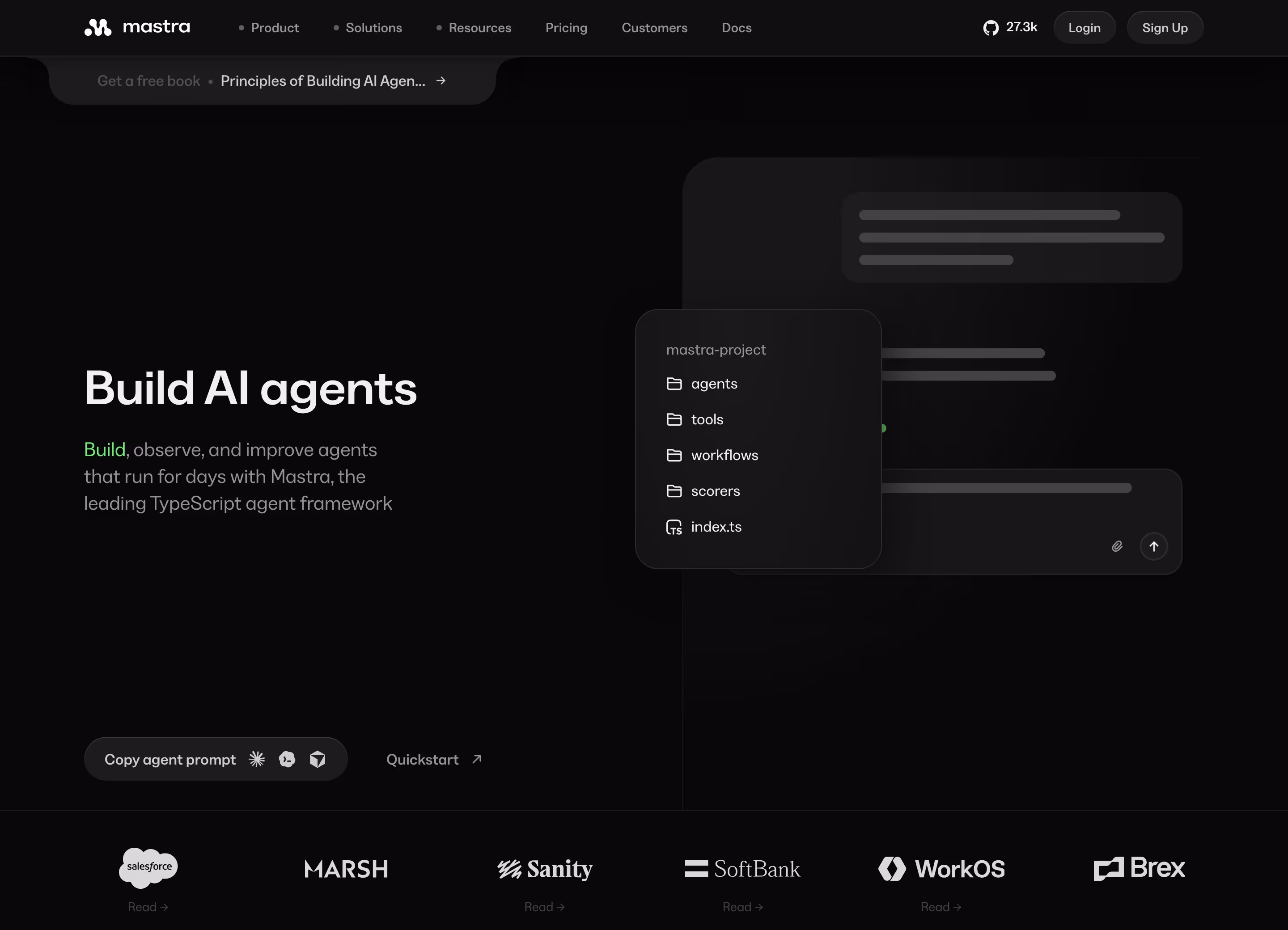 Mastra hero design — Engineering & Infrastructure