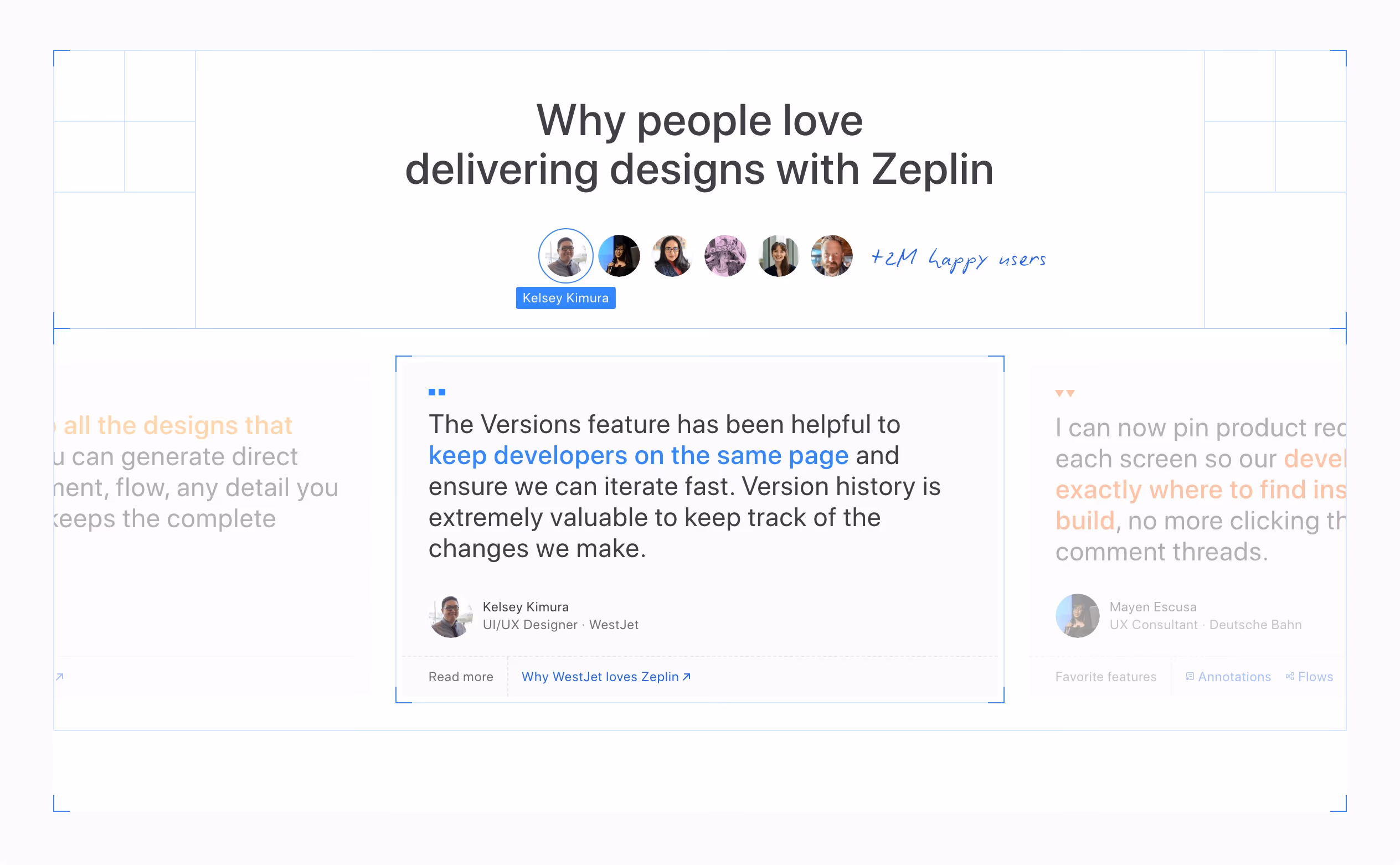 Zeplin Why Choose Us section design