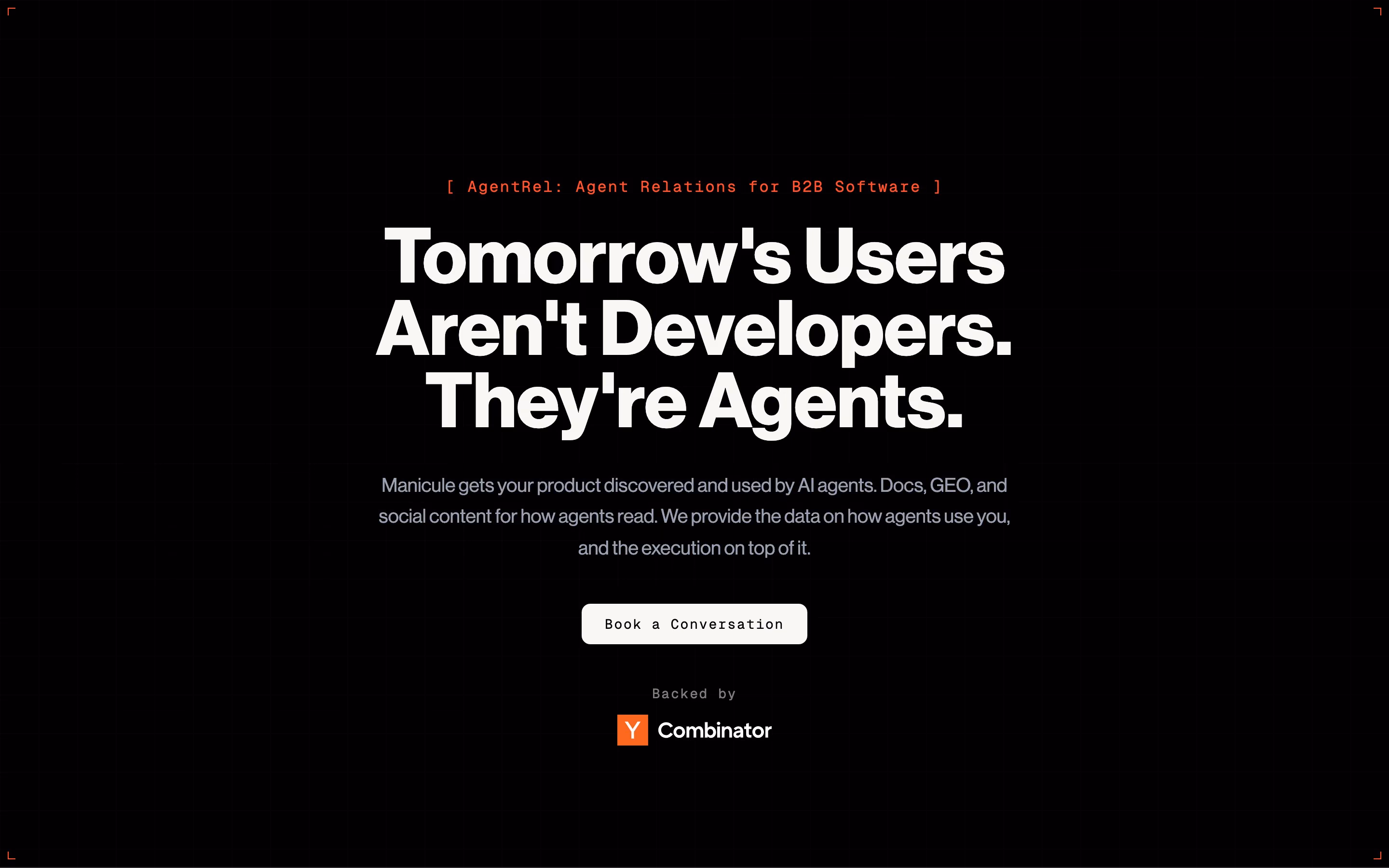 Manicule hero design — Engineering & Infrastructure