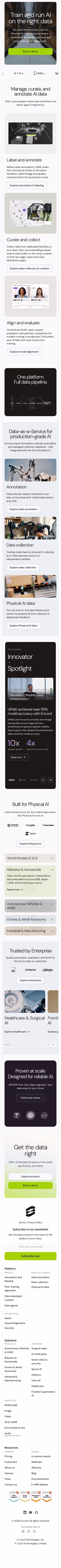 Encord mobile design — Engineering & Infrastructure