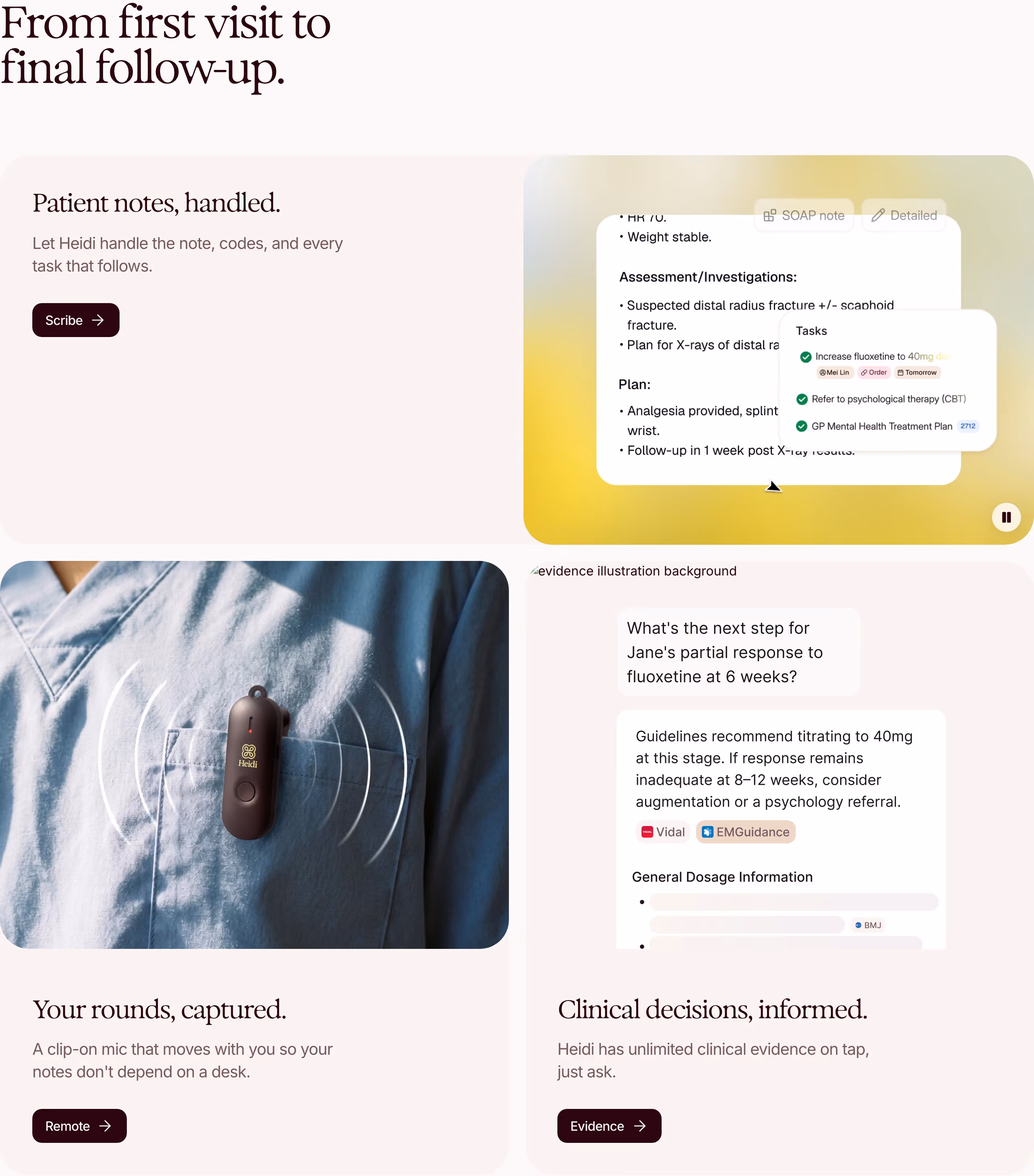 Heidihealth feature design — Industry Solutions
