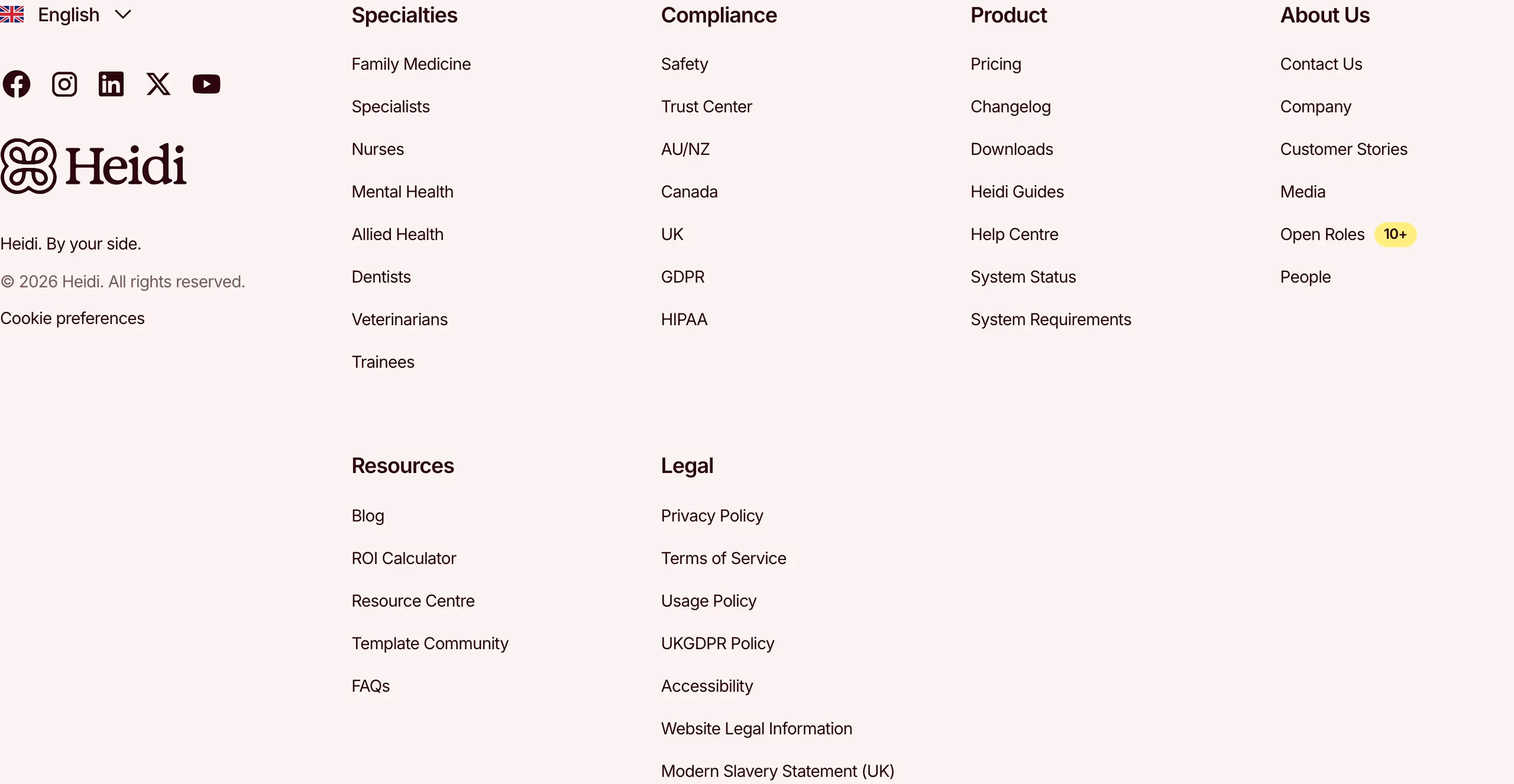 Heidihealth footer design — Industry Solutions