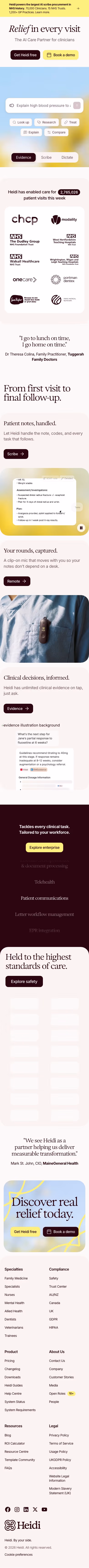 Heidihealth mobile design — Industry Solutions