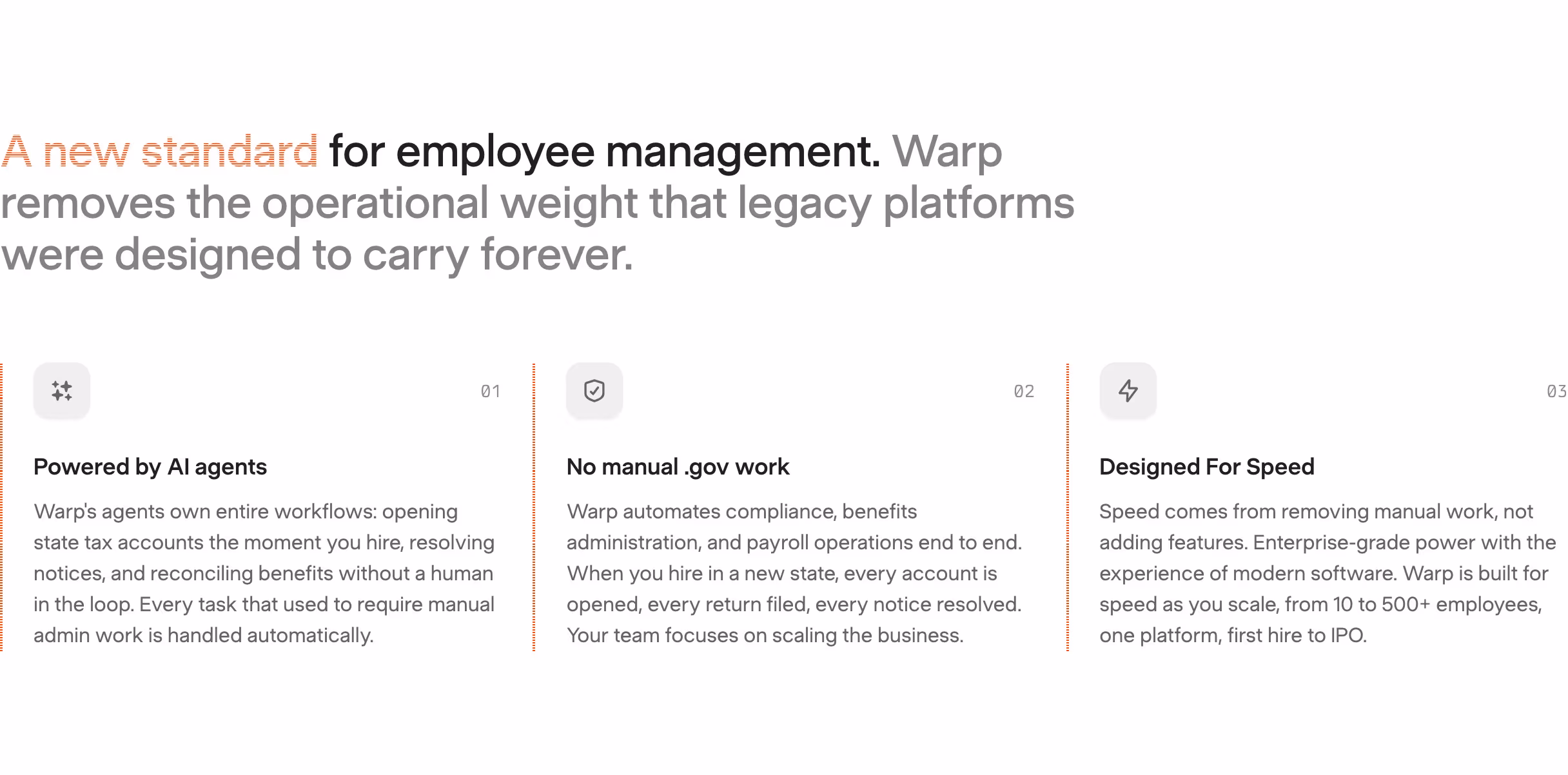 Warp feature design — People & Culture