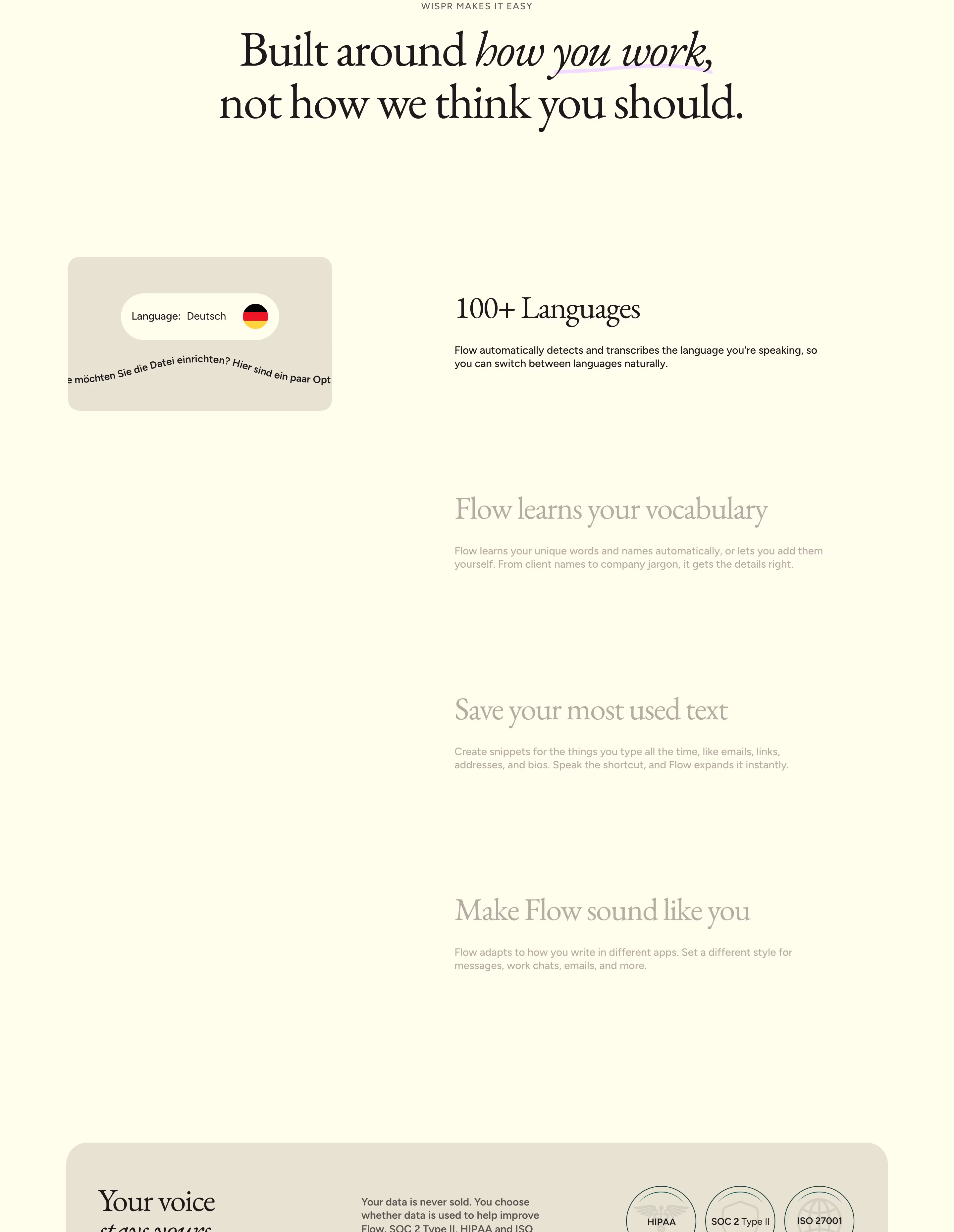 Wisprflow feature design — Productivity & Collaboration