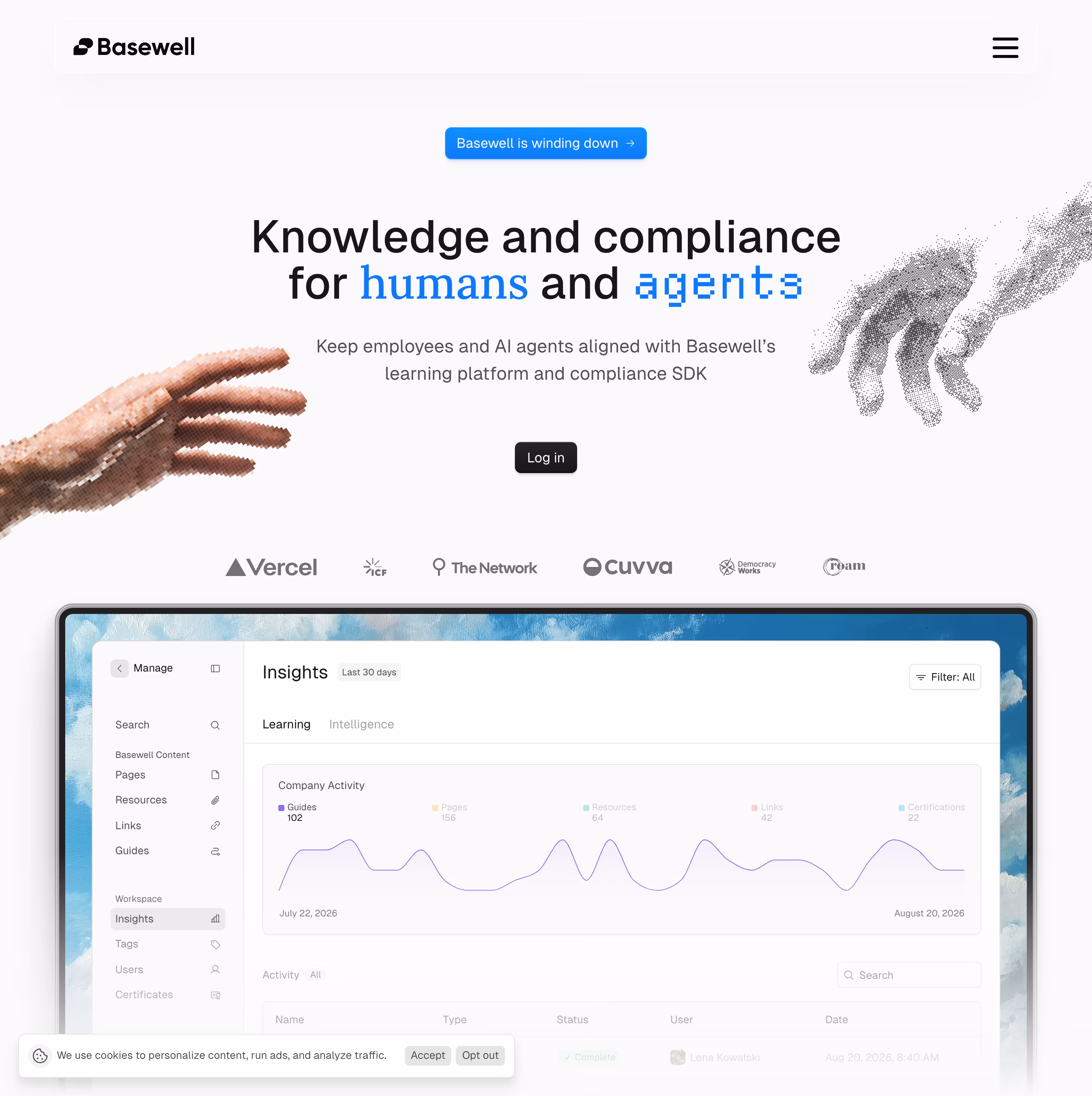 Basewell hero design — Productivity & Collaboration