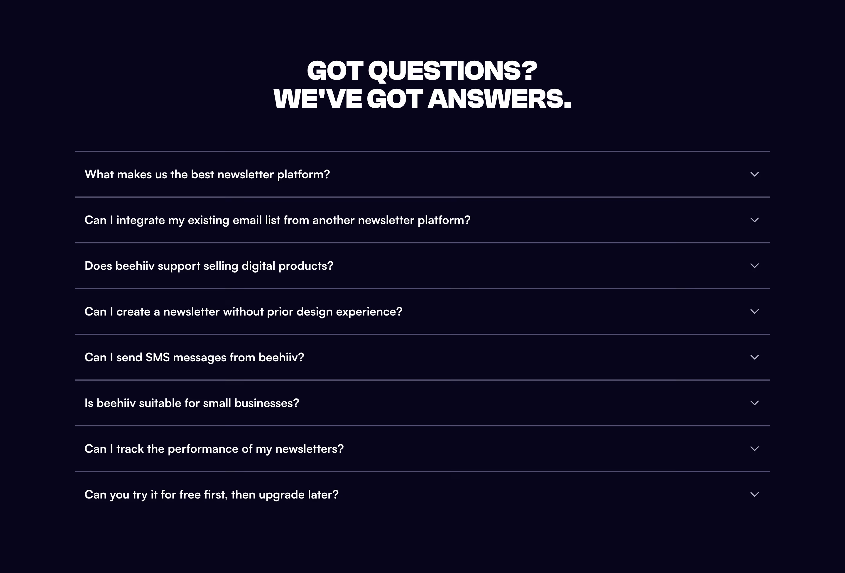 Beehiiv faq — Marketing