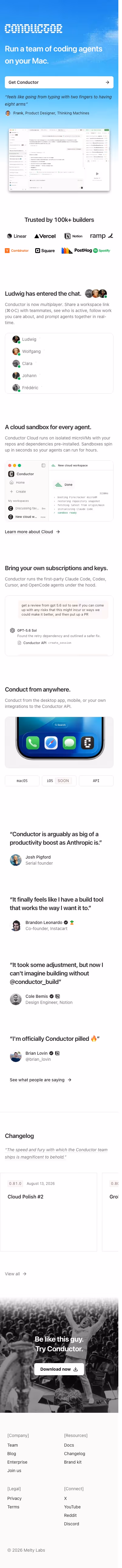 Conductor mobile design — Engineering & Infrastructure