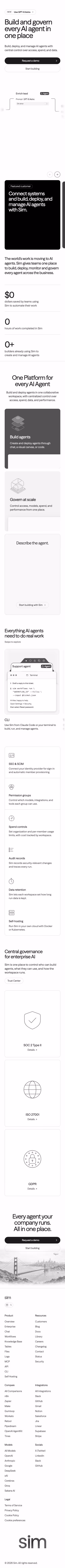 Sim mobile design — Sales & Support