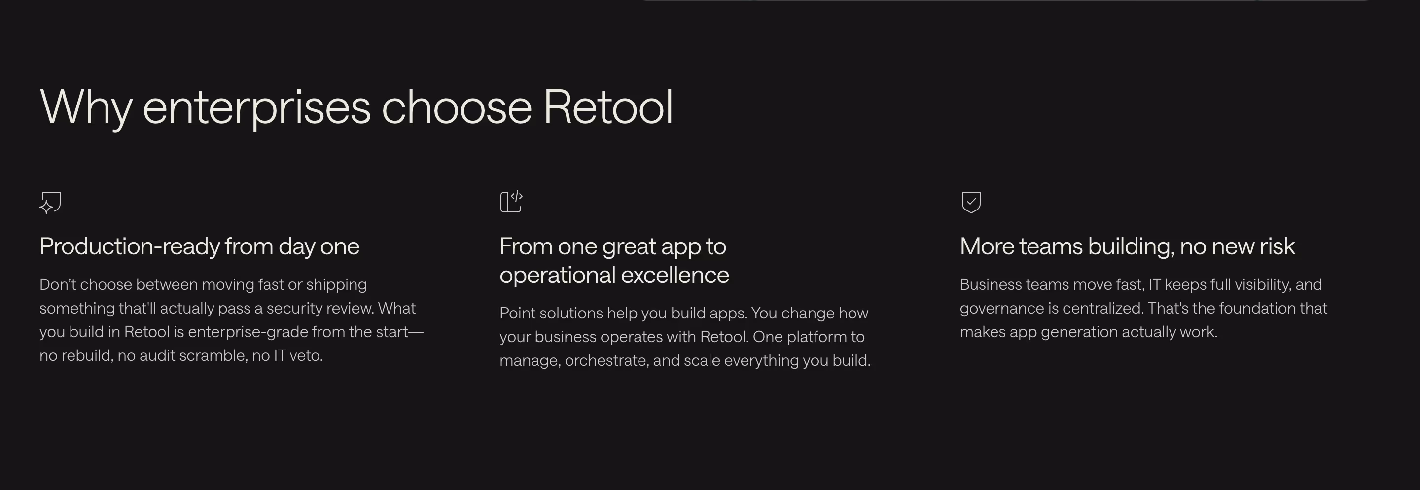 Retool feature design — Engineering & Infrastructure