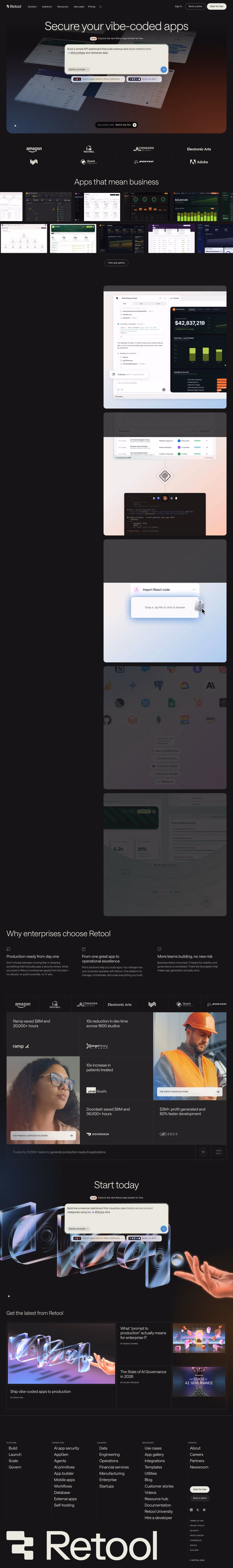 Retool full landing page screenshot (desktop)