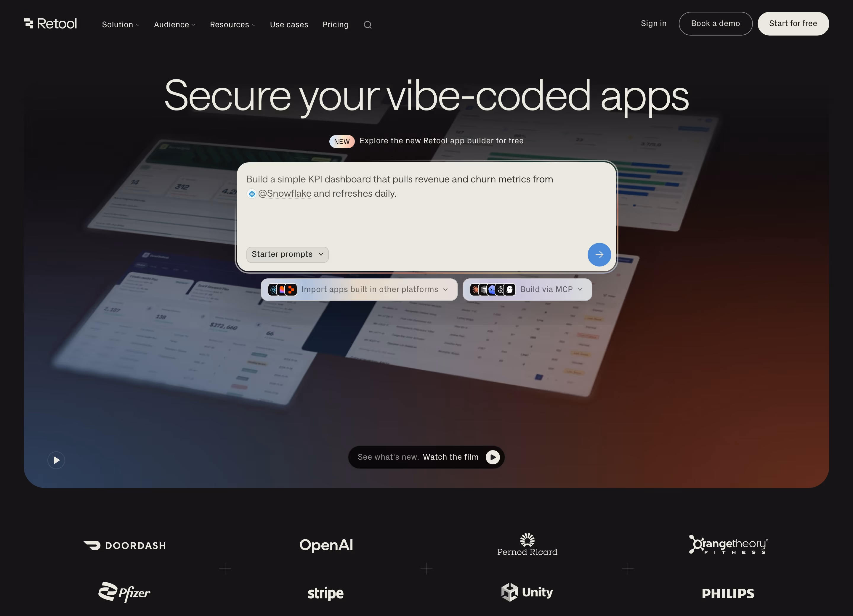 Retool hero design — Engineering & Infrastructure