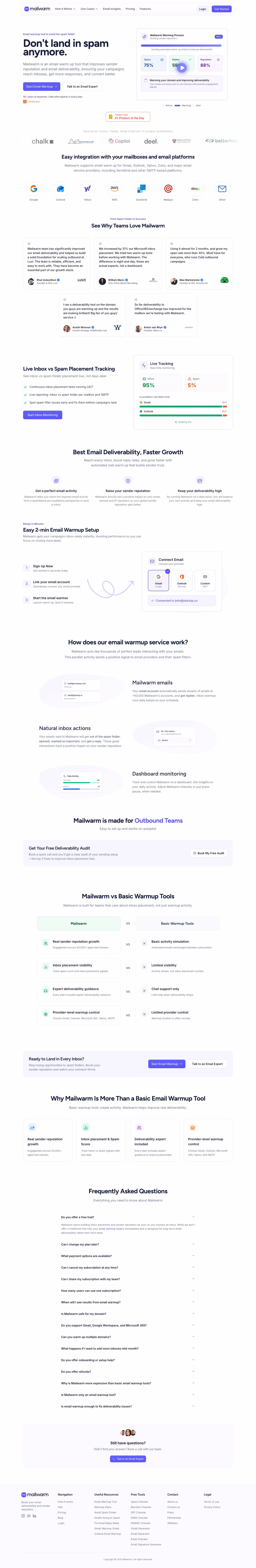 Mailwarm full landing page screenshot (desktop)