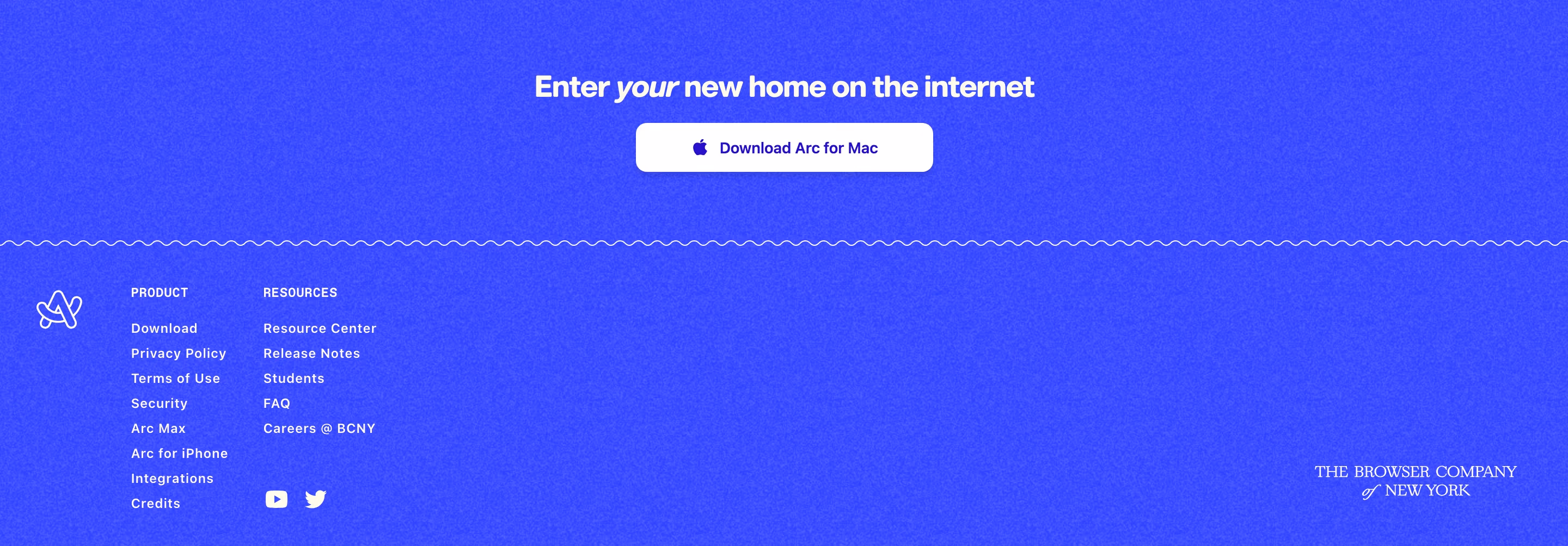 Arc footer design — Productivity & Collaboration