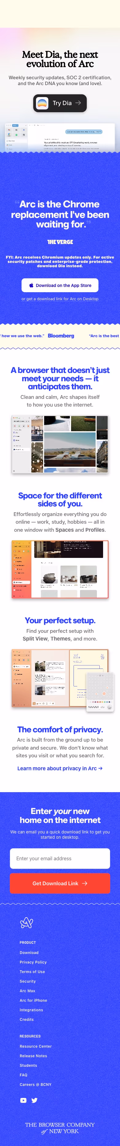 Arc mobile design — Productivity & Collaboration