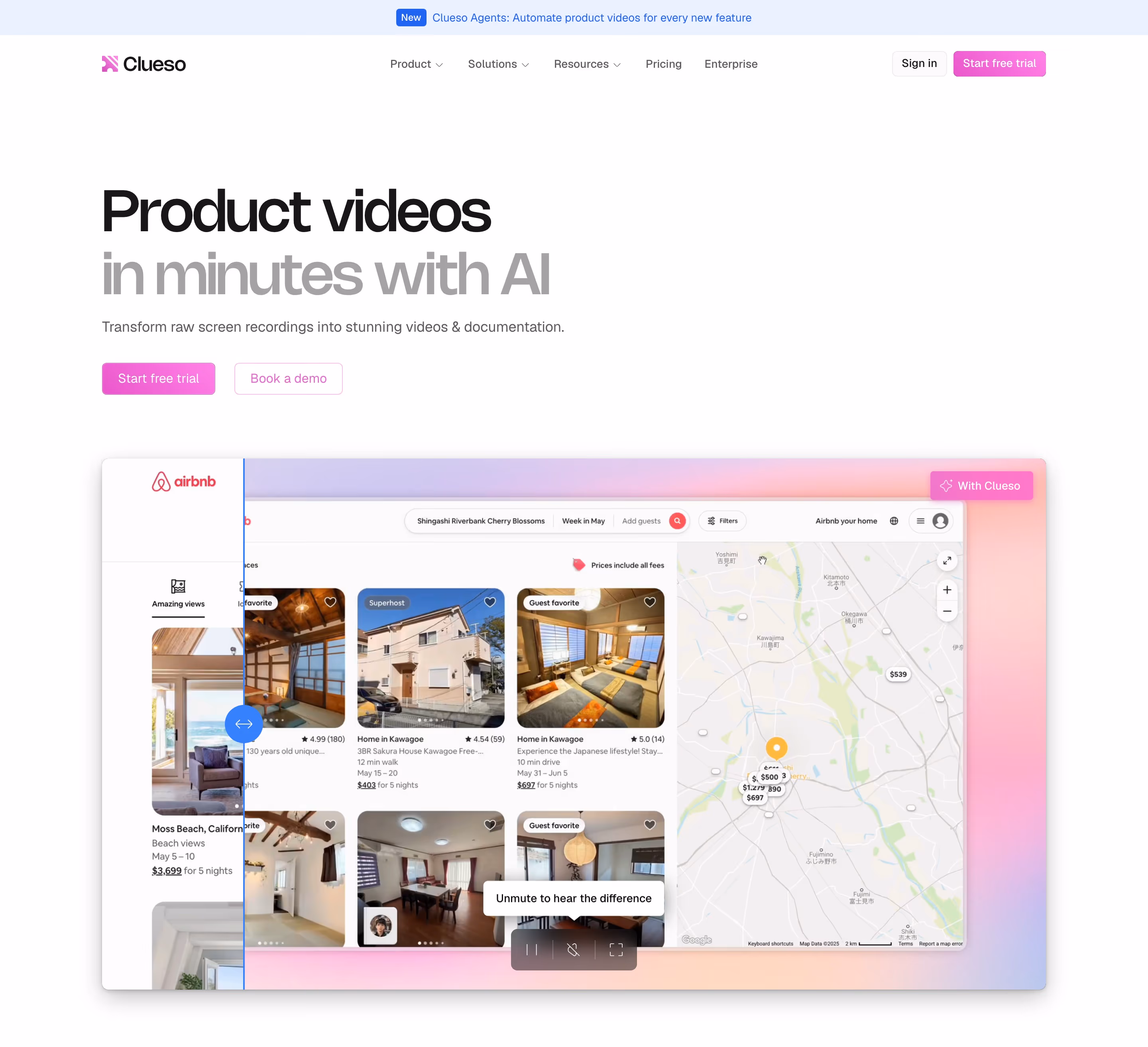 Clueso hero design — Productivity & Collaboration