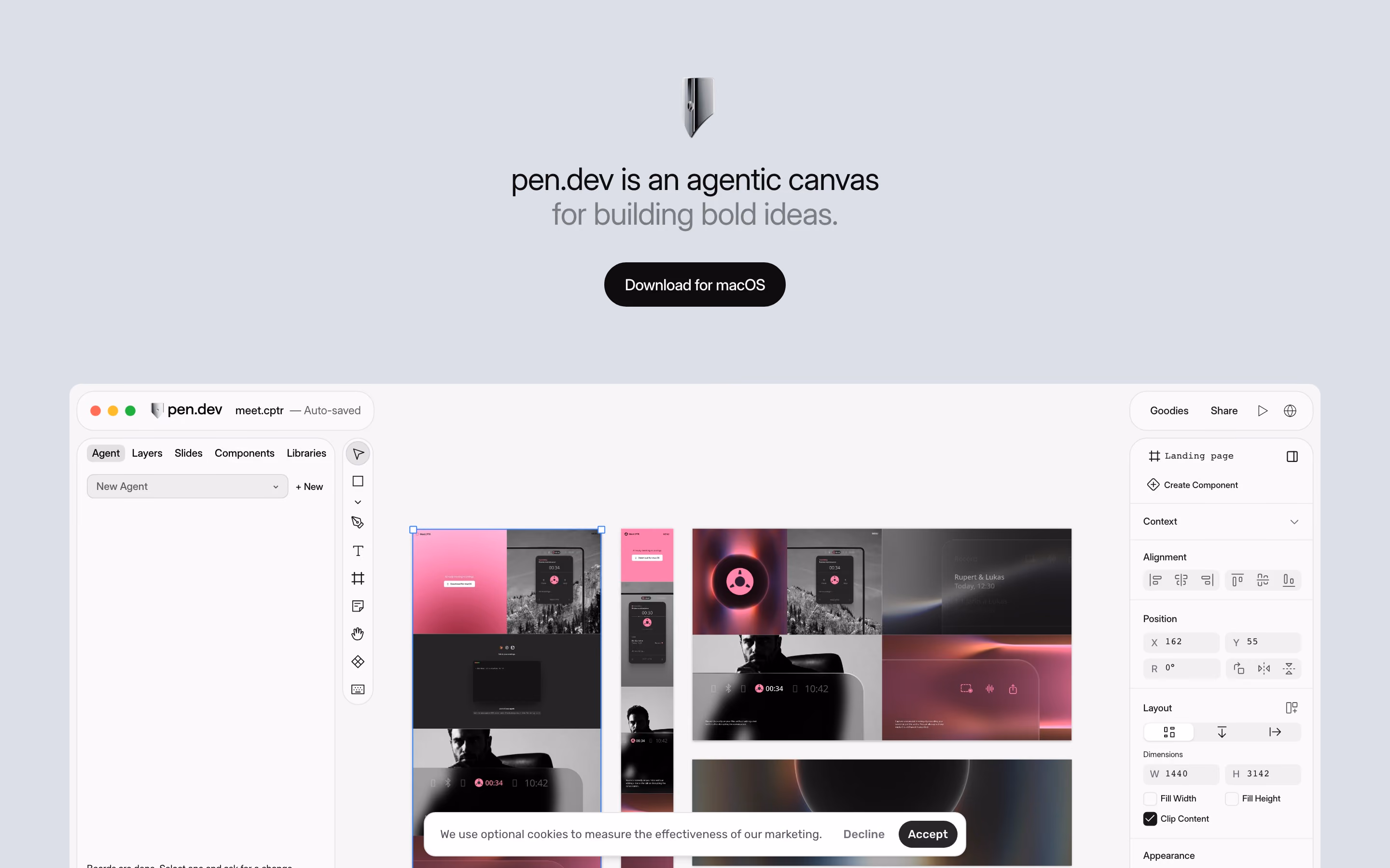 Pen Heroes section design