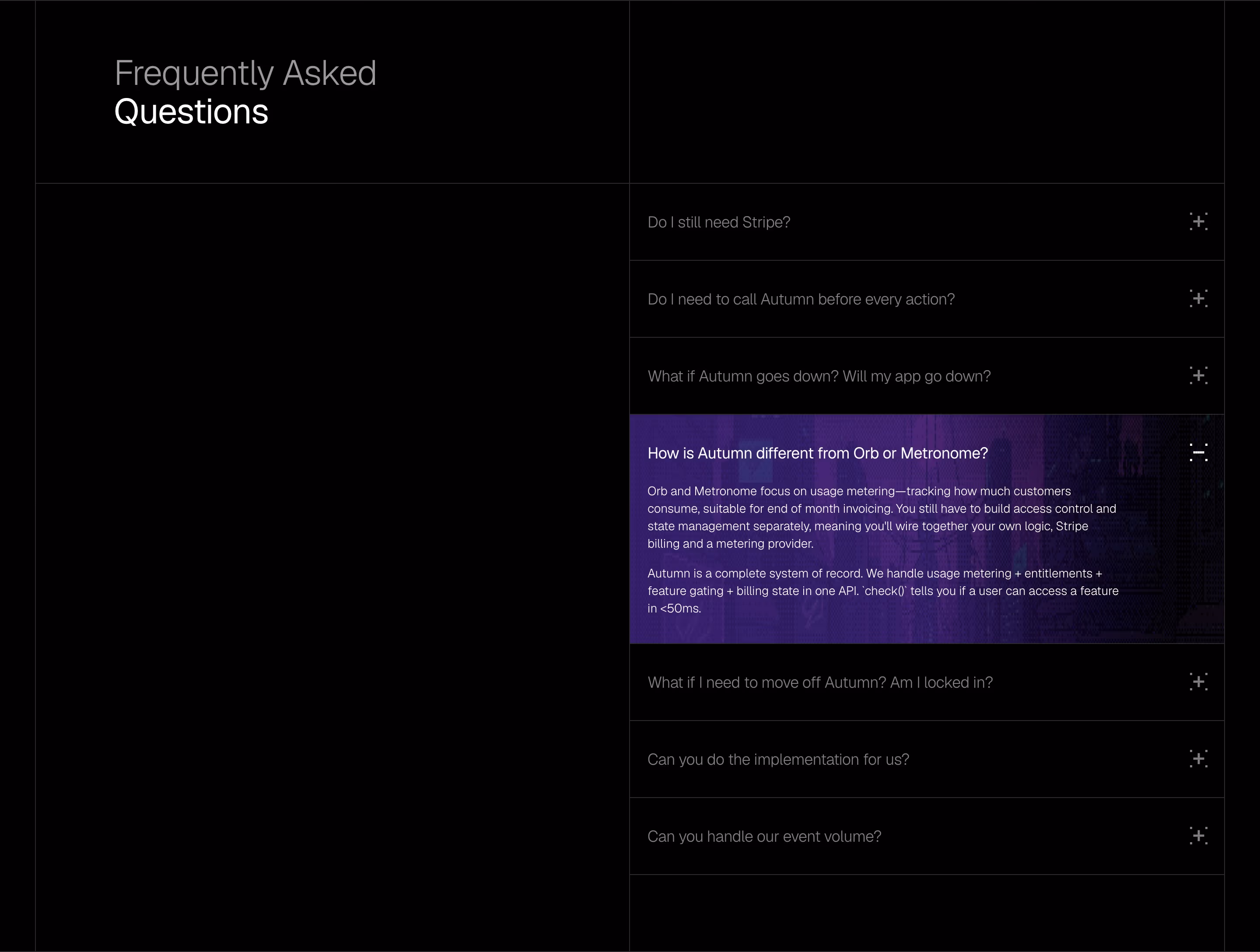 Useautumn faq design — Engineering & Infrastructure
