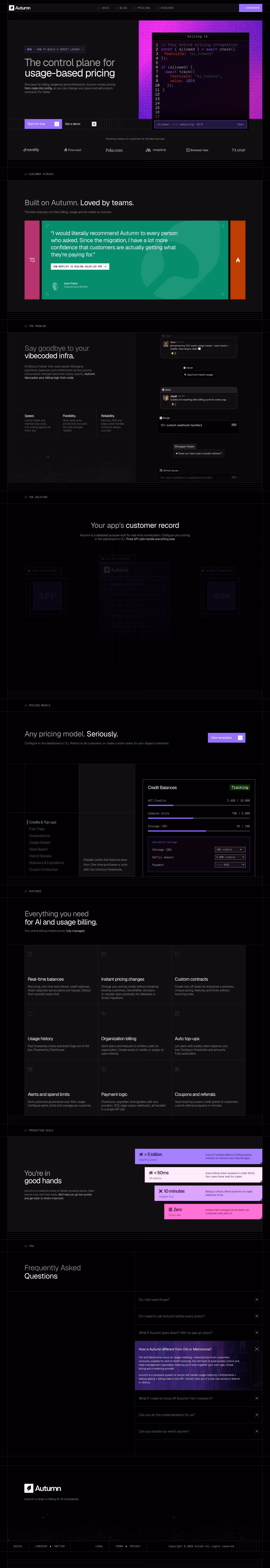 Useautumn landing page design — Engineering & Infrastructure