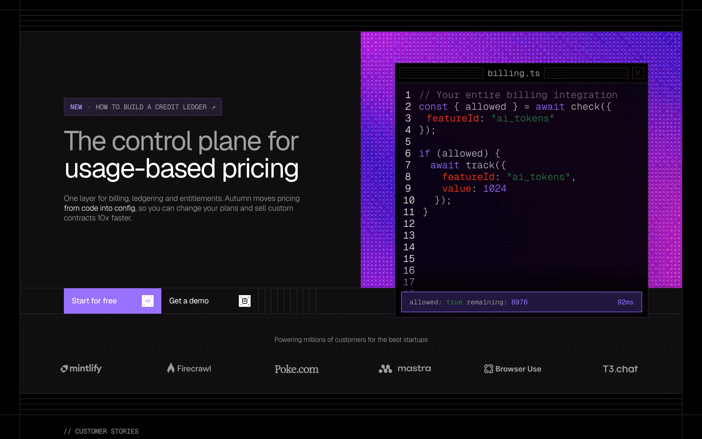 Useautumn hero design — Engineering & Infrastructure