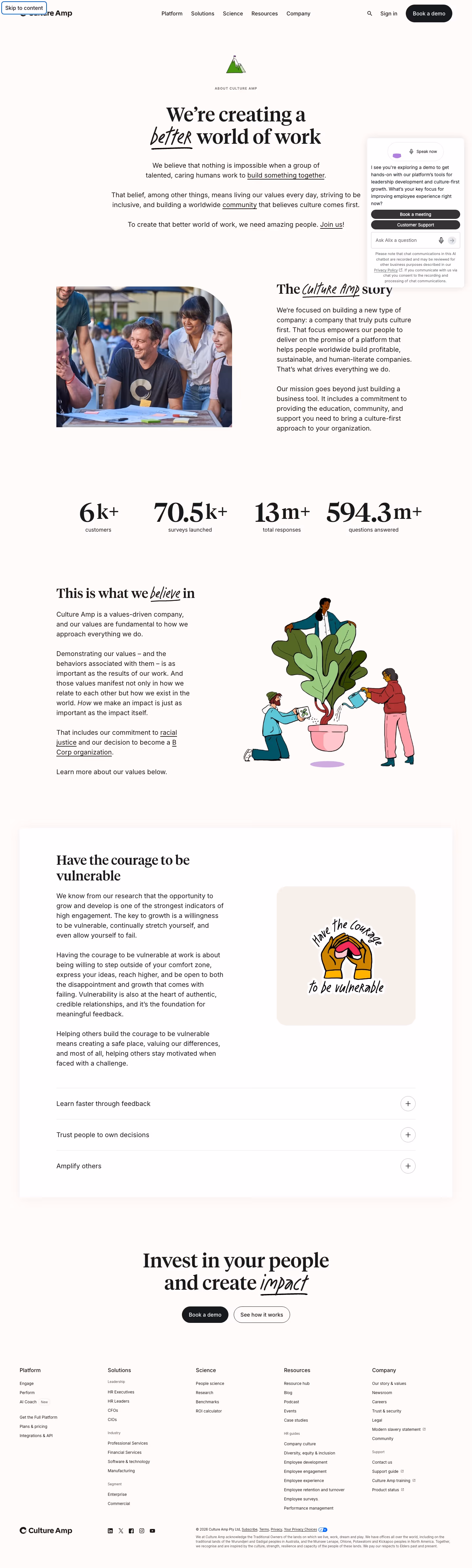Cultureamp about us design — People & Culture