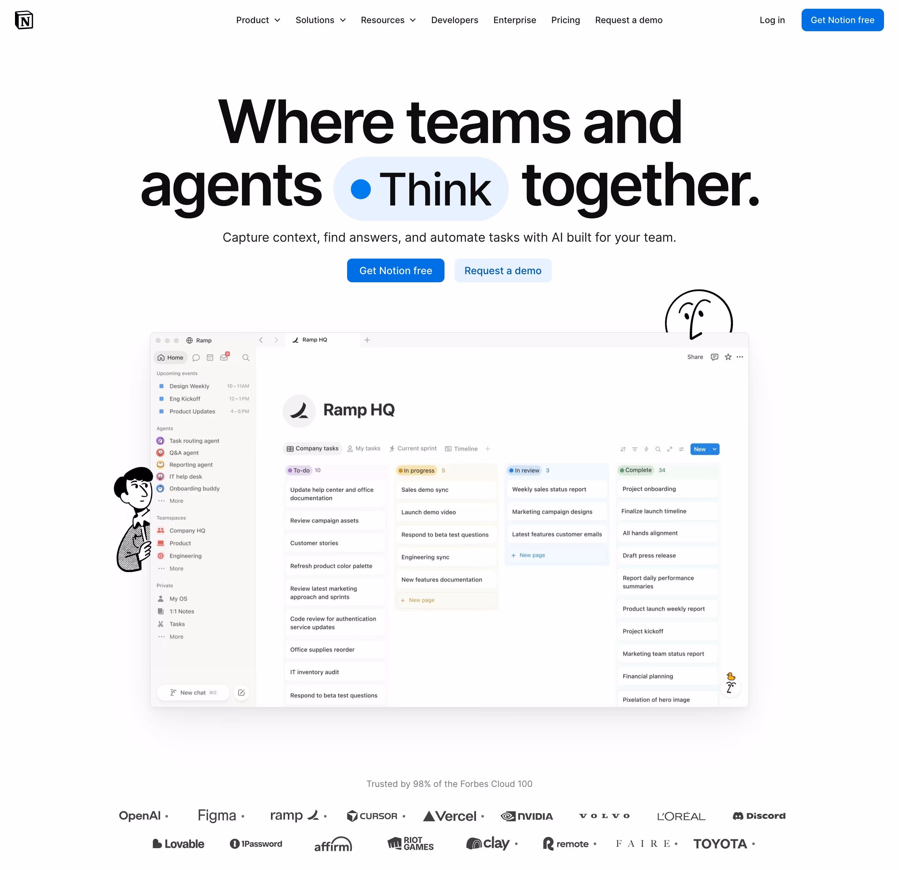 Notion hero — Productivity & Collaboration