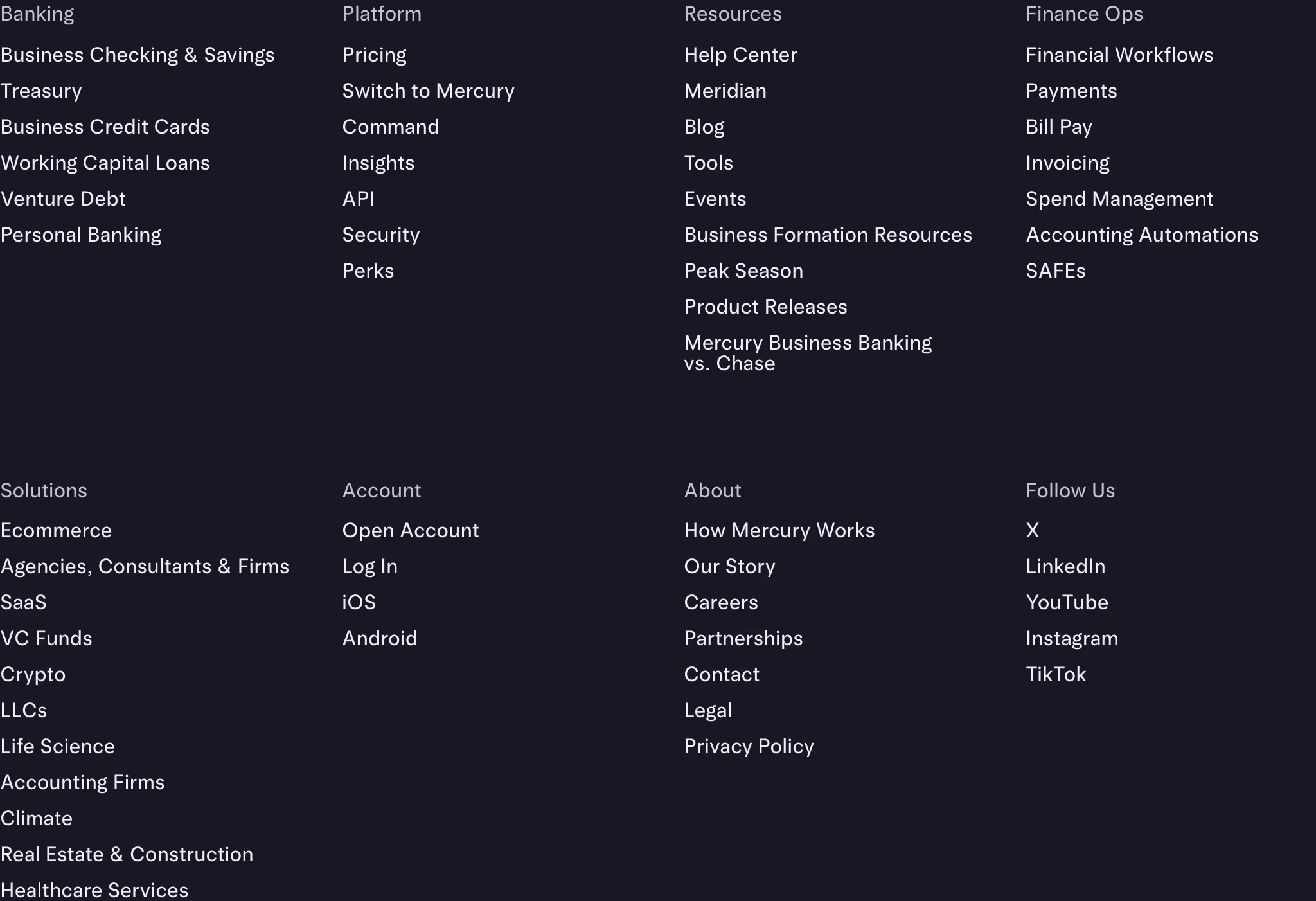 Mercury footer design — Finance & Commerce