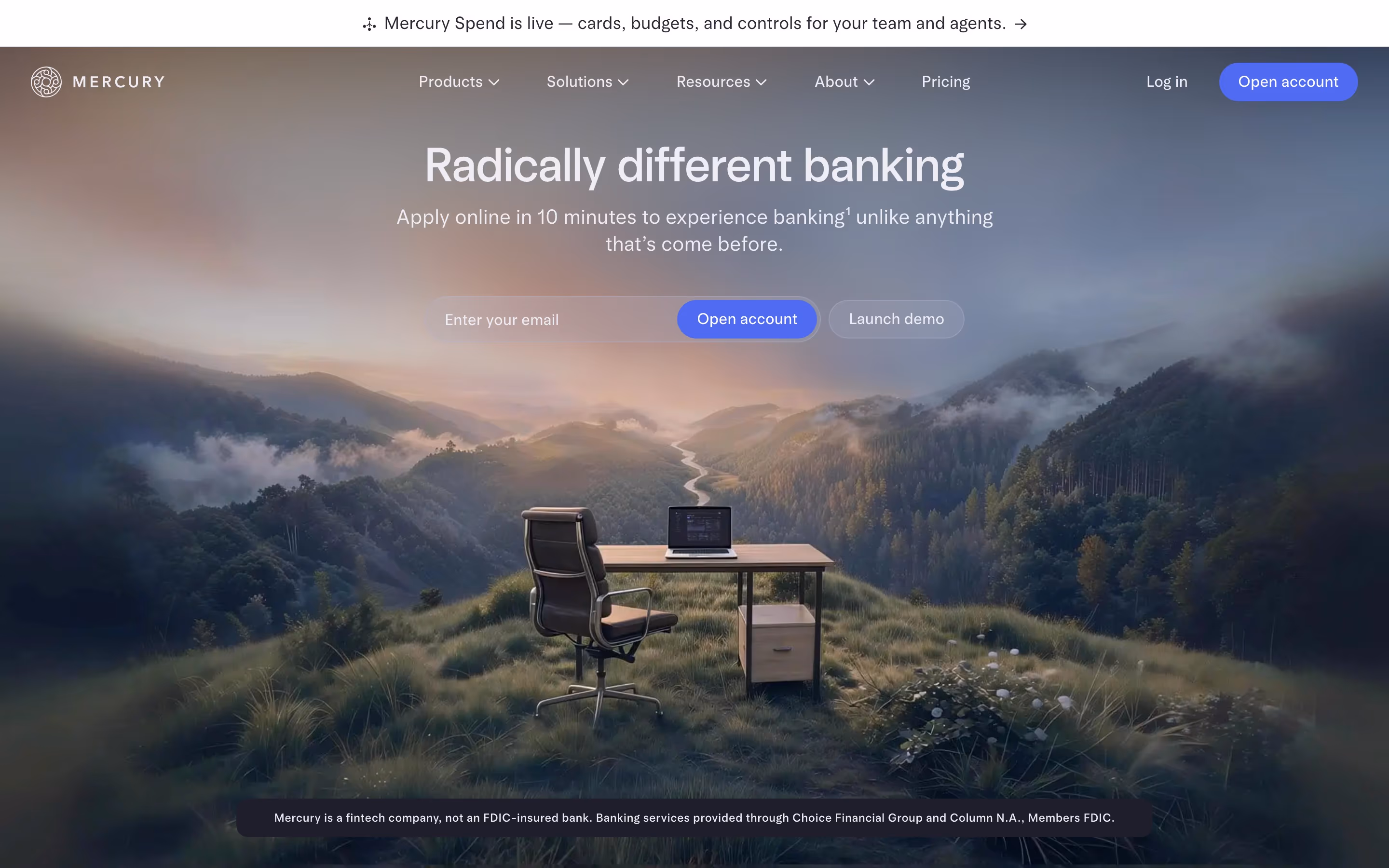 Mercury hero design — Finance & Commerce